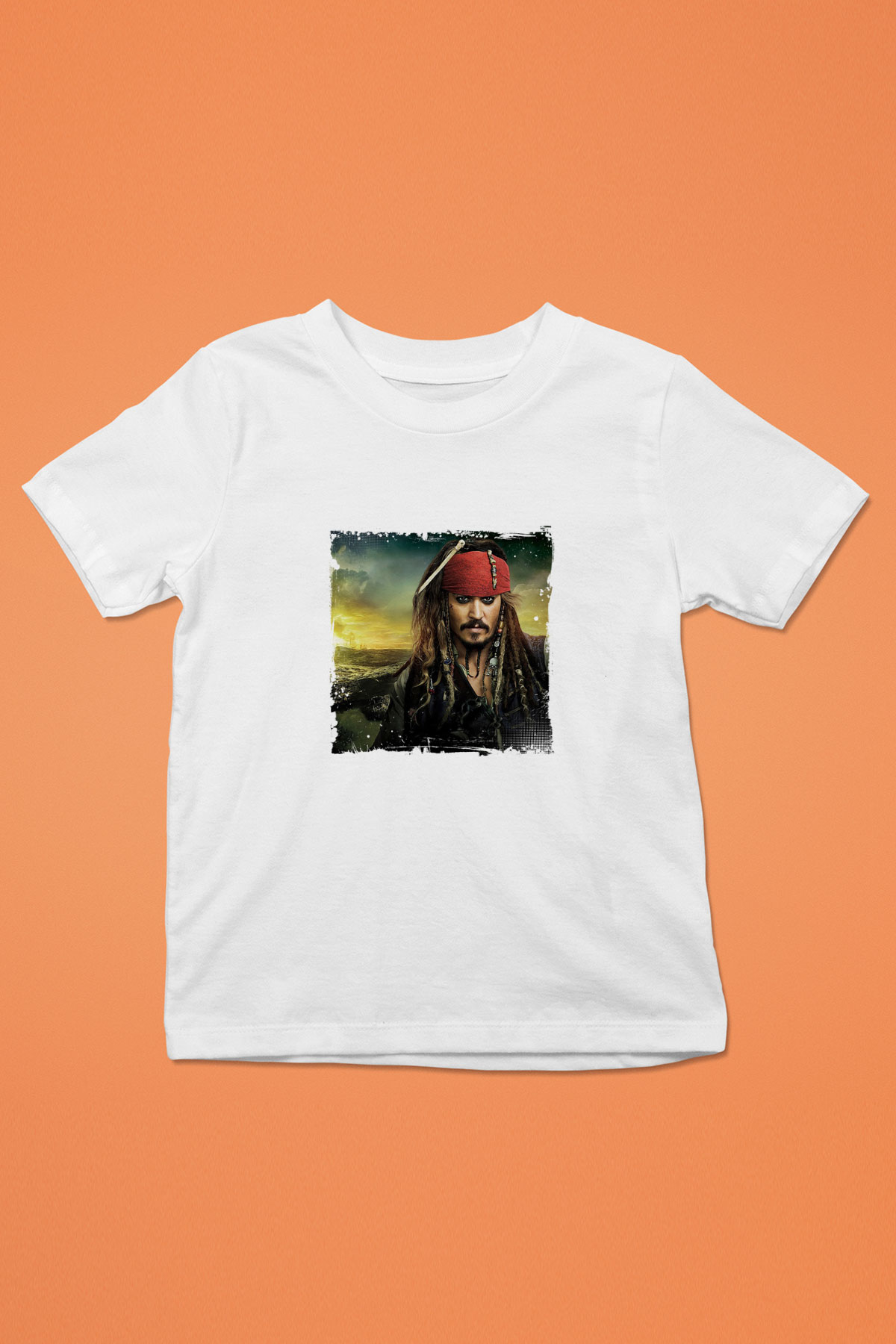 Johnny Depp Unisex Baskılı Beyaz Çocuk Tişört