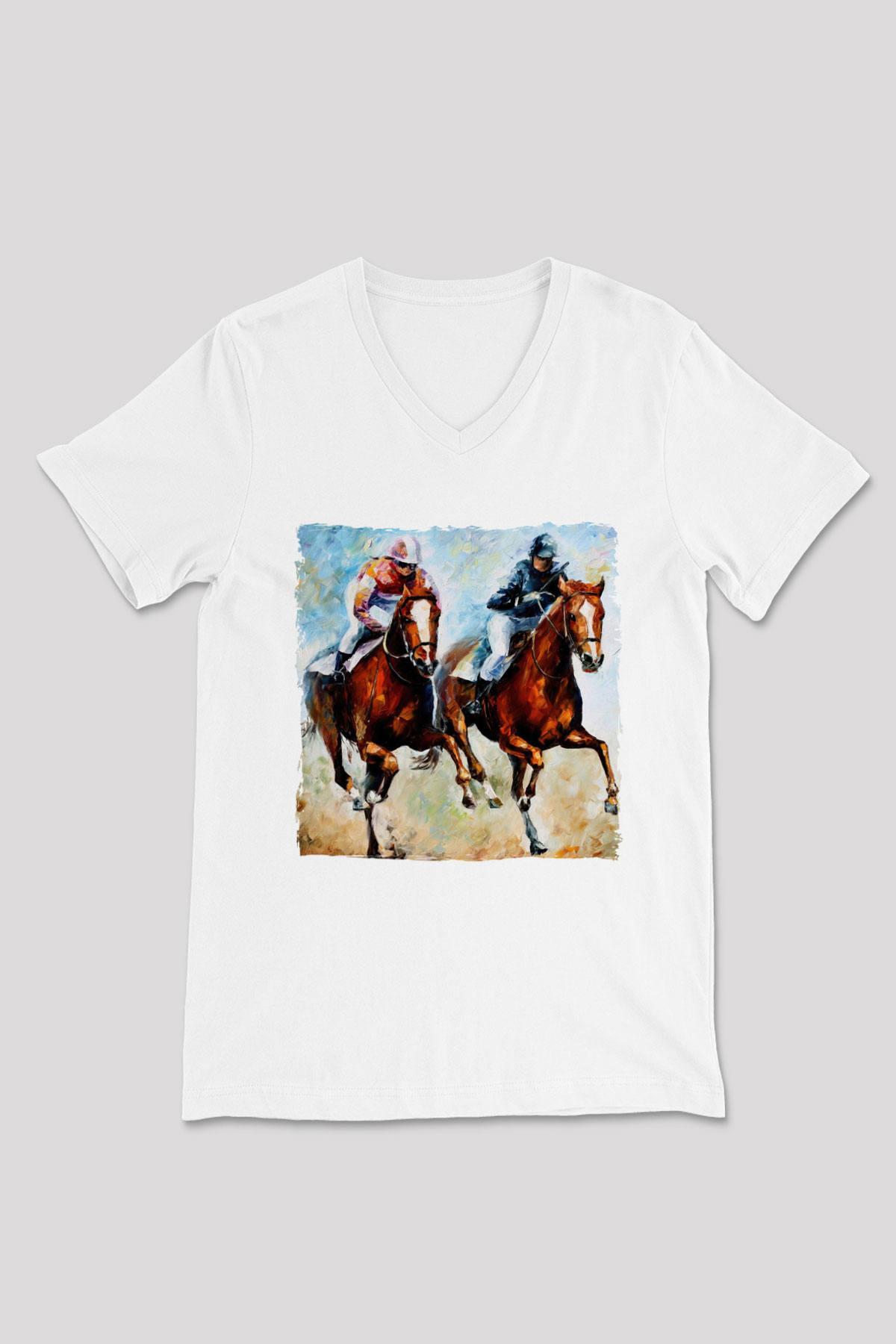 Jokey Beyaz Unisex V Yaka Tişört