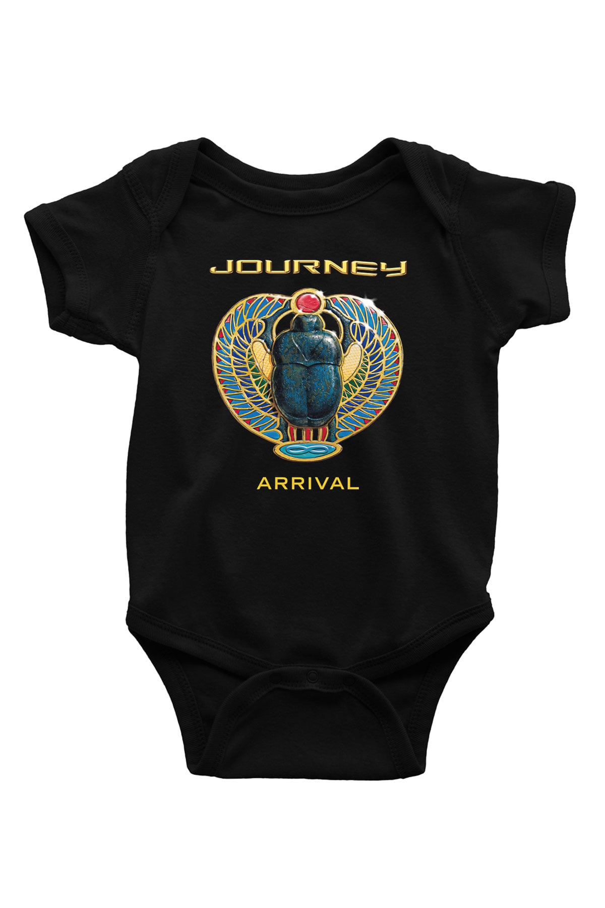 Journey Baskılı Unisex Siyah Bebek Body - Zıbın