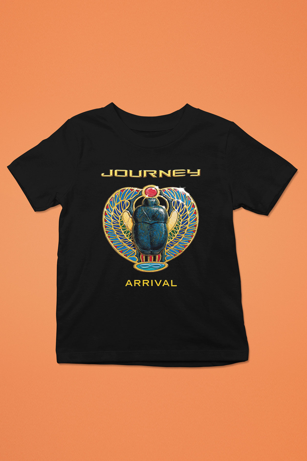 Journey Baskılı Unisex Siyah Çocuk Tişört - Tshirt