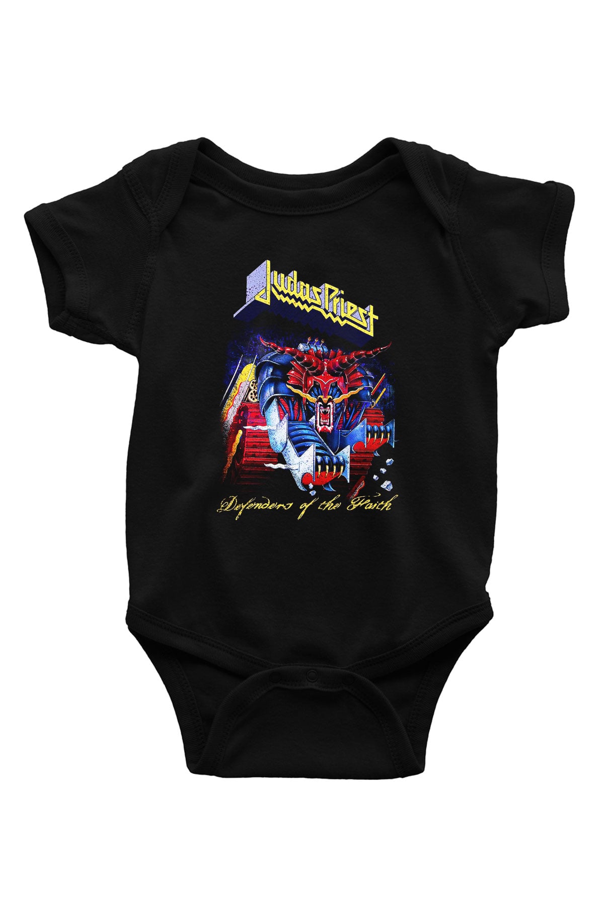 Judas Priest Baskılı Siyah Bebek Body - Zıbın