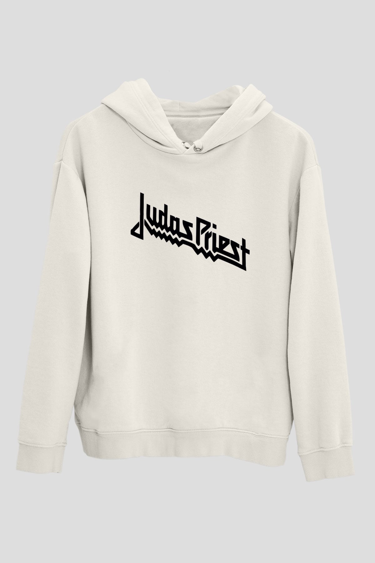 Judas Priest Beyaz Unisex Kapşonlu Sweatshirt