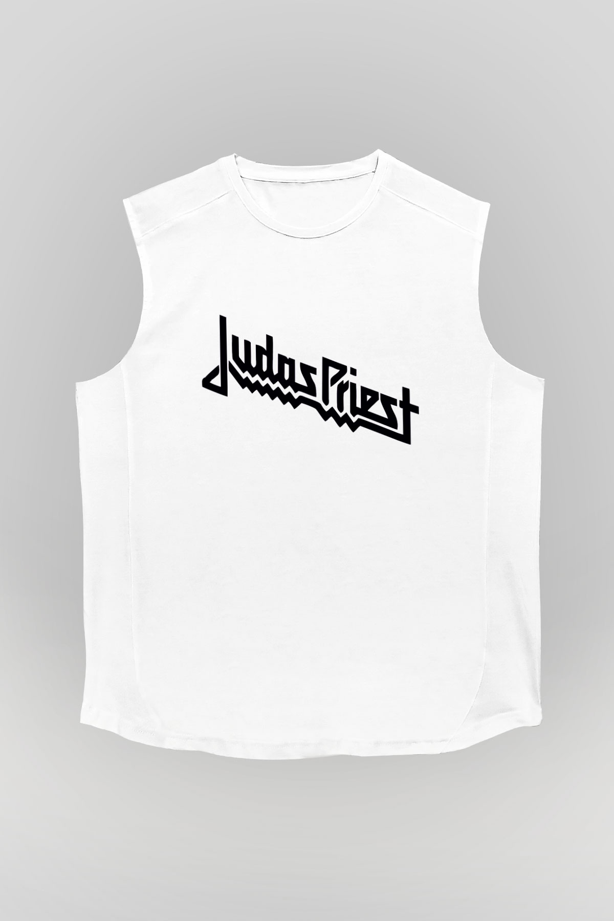 Judas Priest Beyaz Unisex Kolsuz Tişört