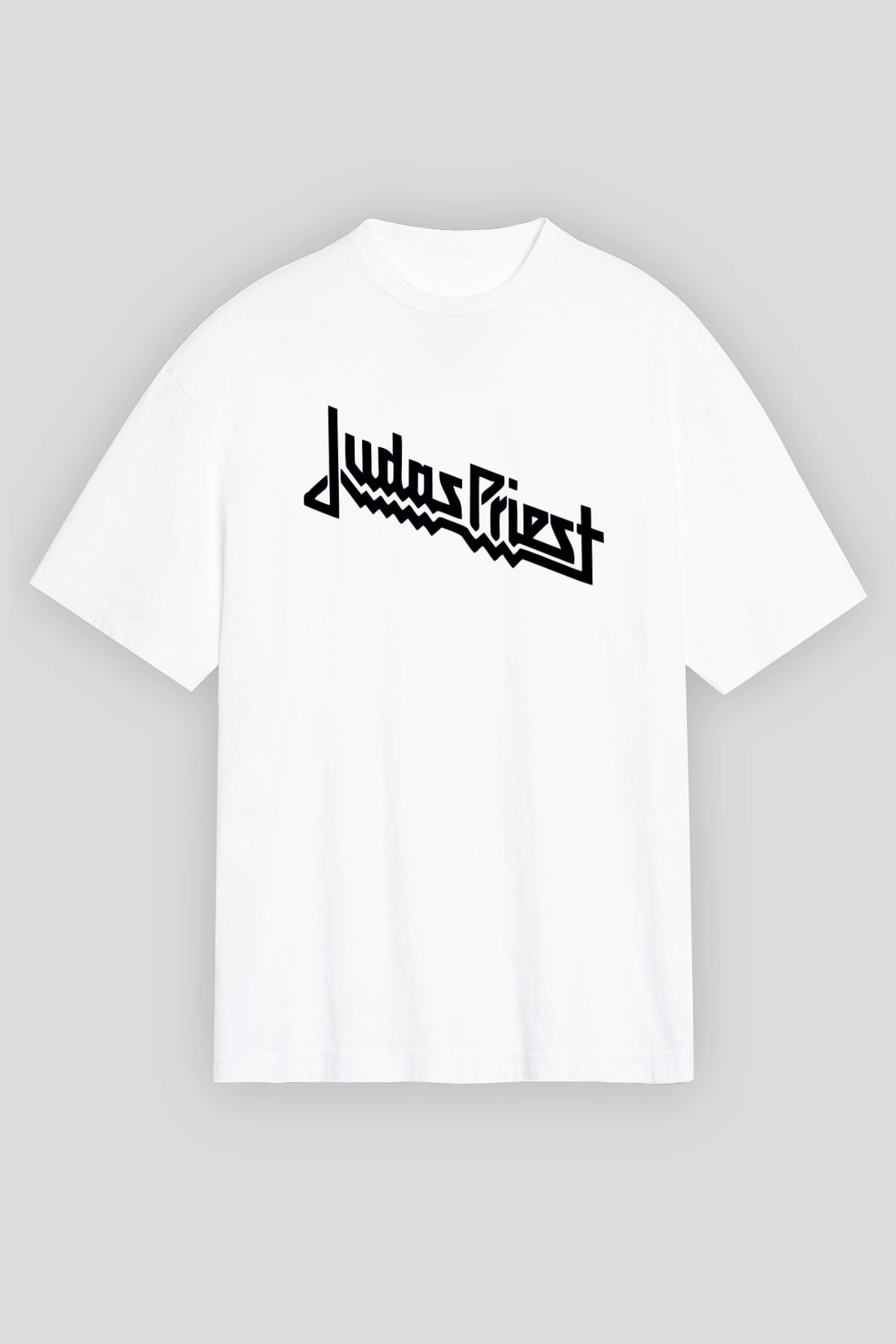 Judas Priest Beyaz Unisex Oversize Tişört T-Shirt