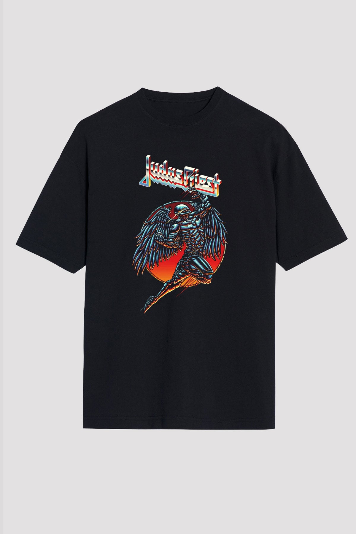 Judas Priest Siyah Unisex Oversize Tişört T-Shirt