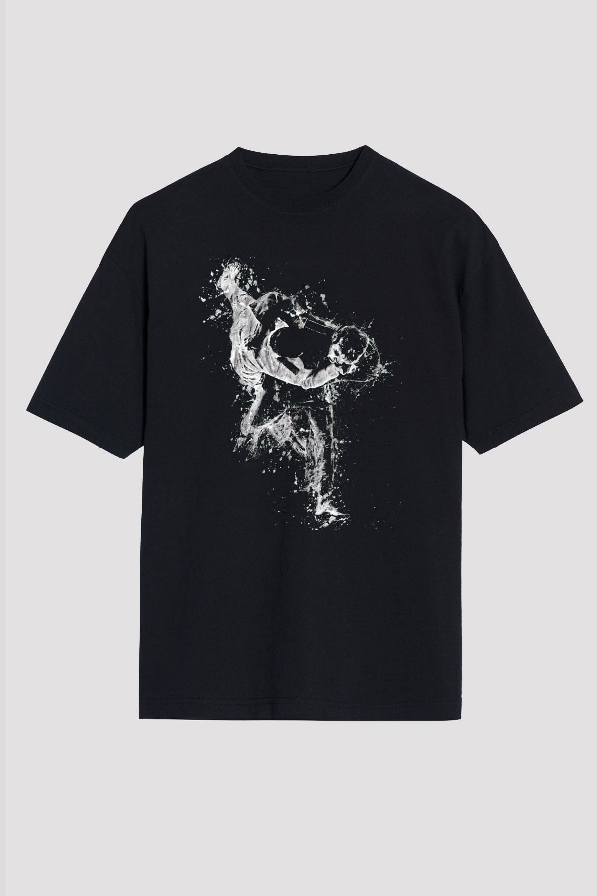 Judo Baskılı Unisex Siyah Tişört