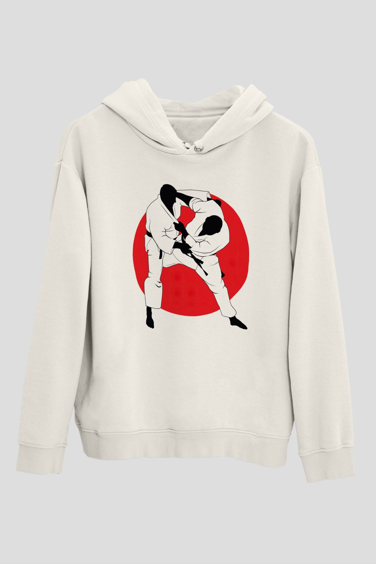 Judo Beyaz Unisex Hoodie