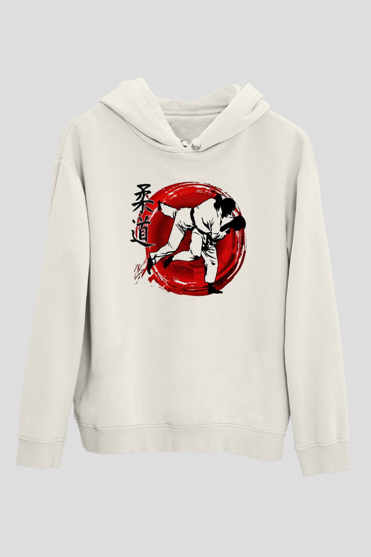 Judo Beyaz Unisex Hoodie
