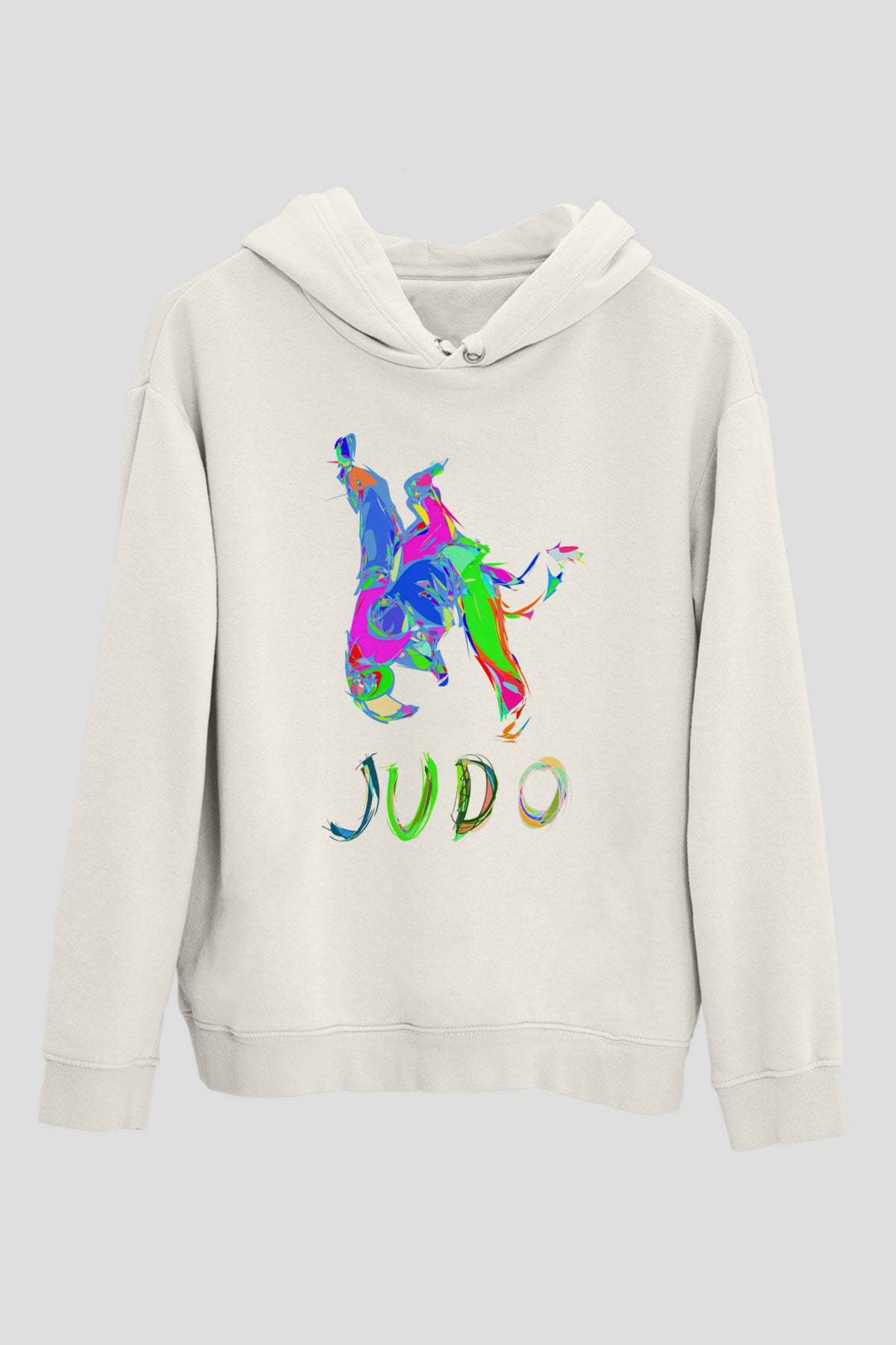 Judo Beyaz Unisex Hoodie