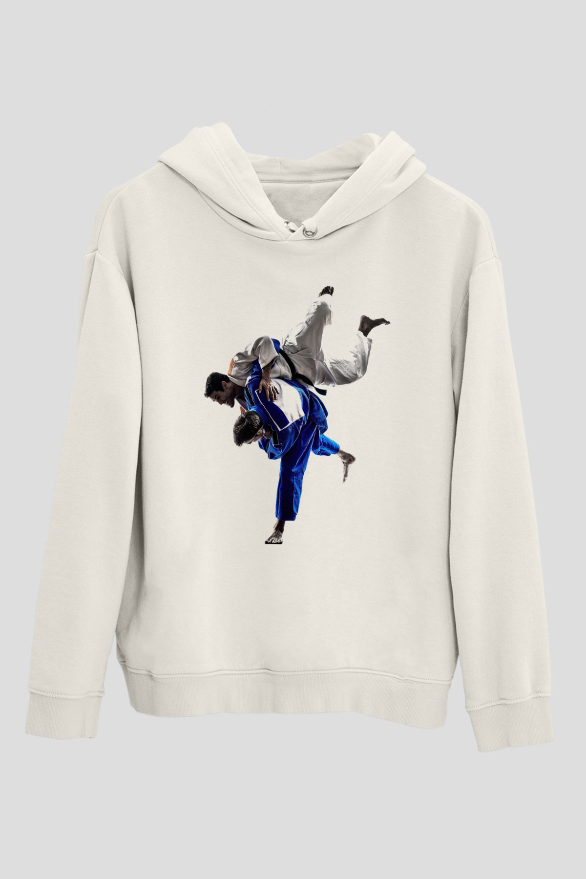 Judo Beyaz Unisex Hoodie
