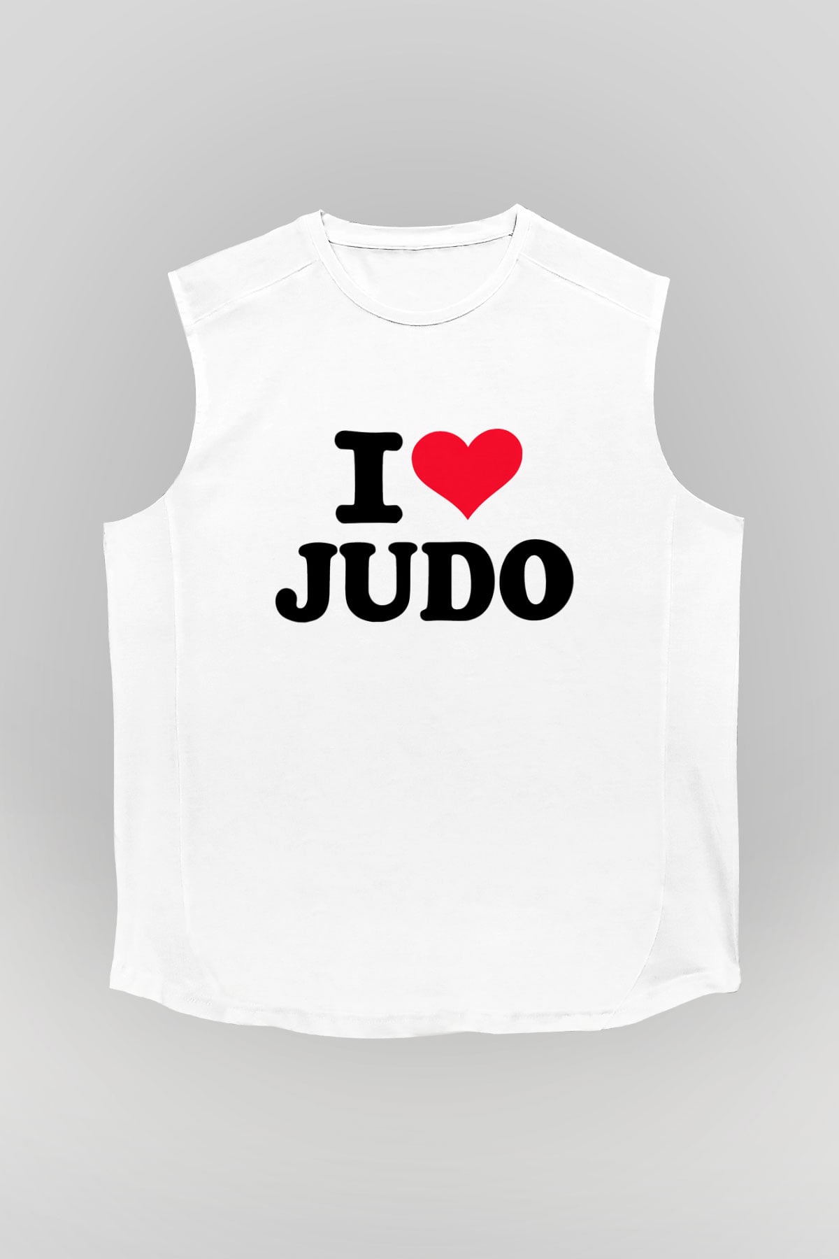 Judo Beyaz Unisex Kolsuz Tişört