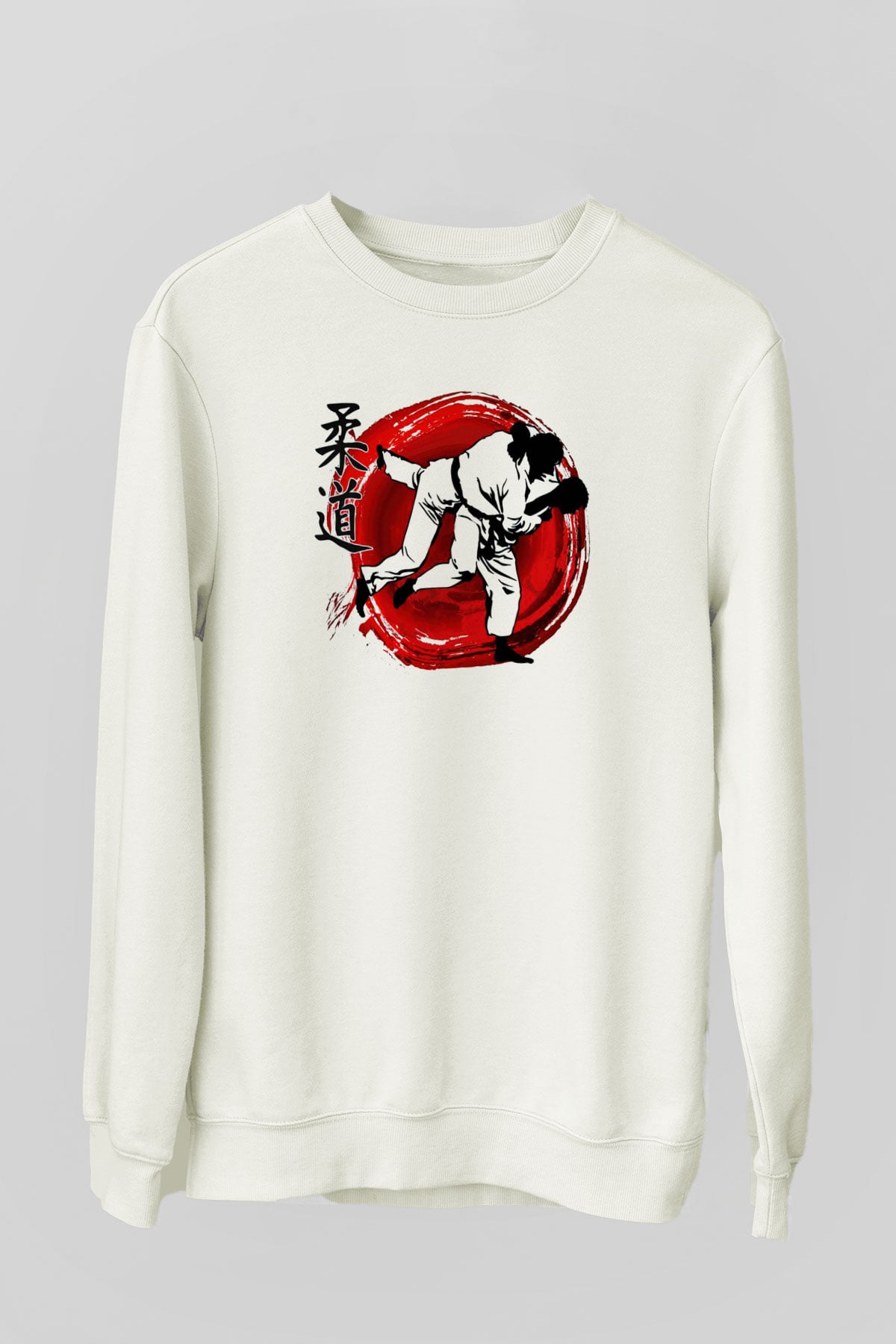 Judo Beyaz Unisex Sweatshirt