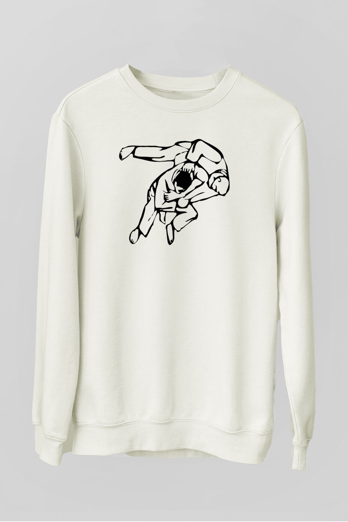 Judo Beyaz Unisex Sweatshirt