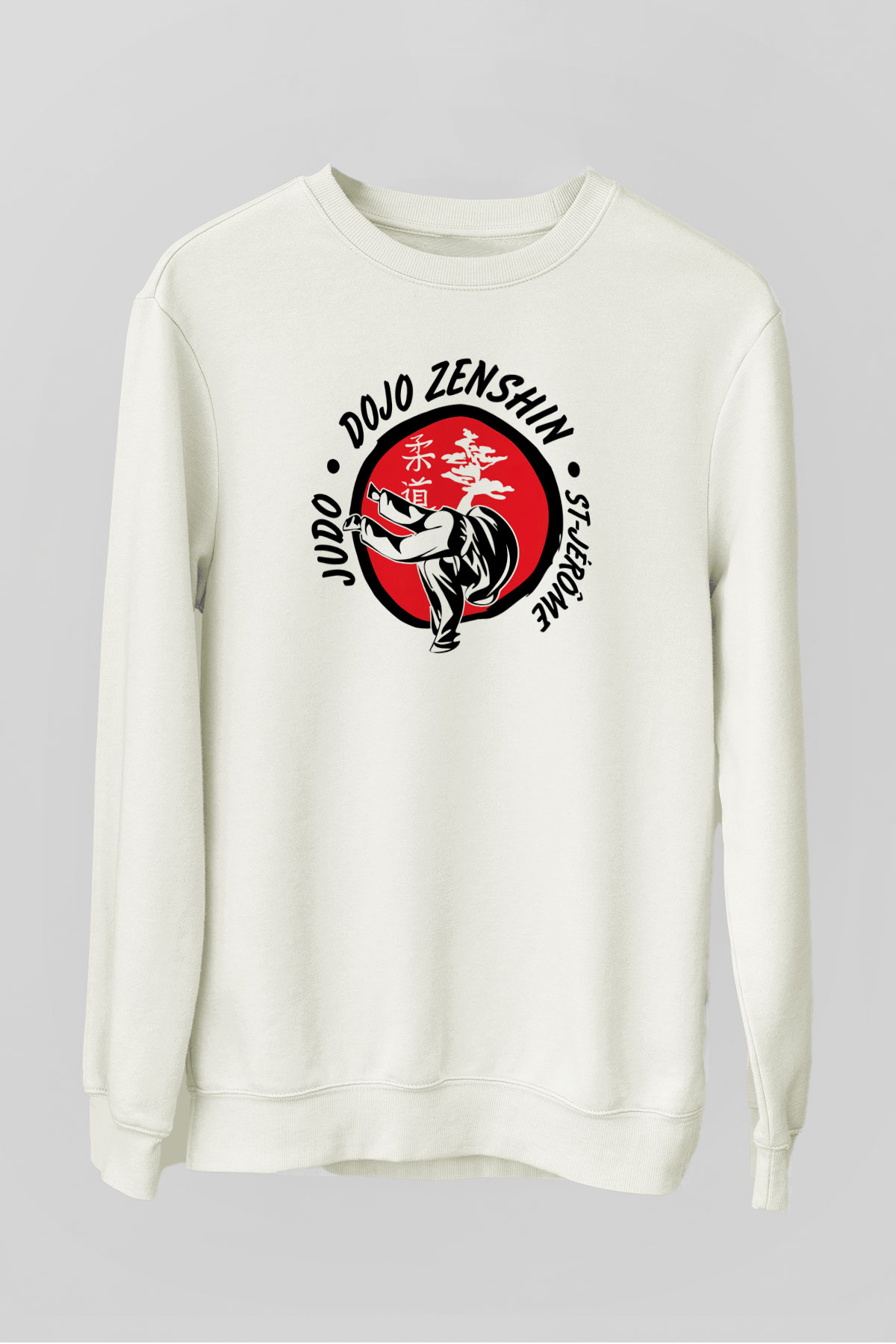 Judo Beyaz Unisex Sweatshirt