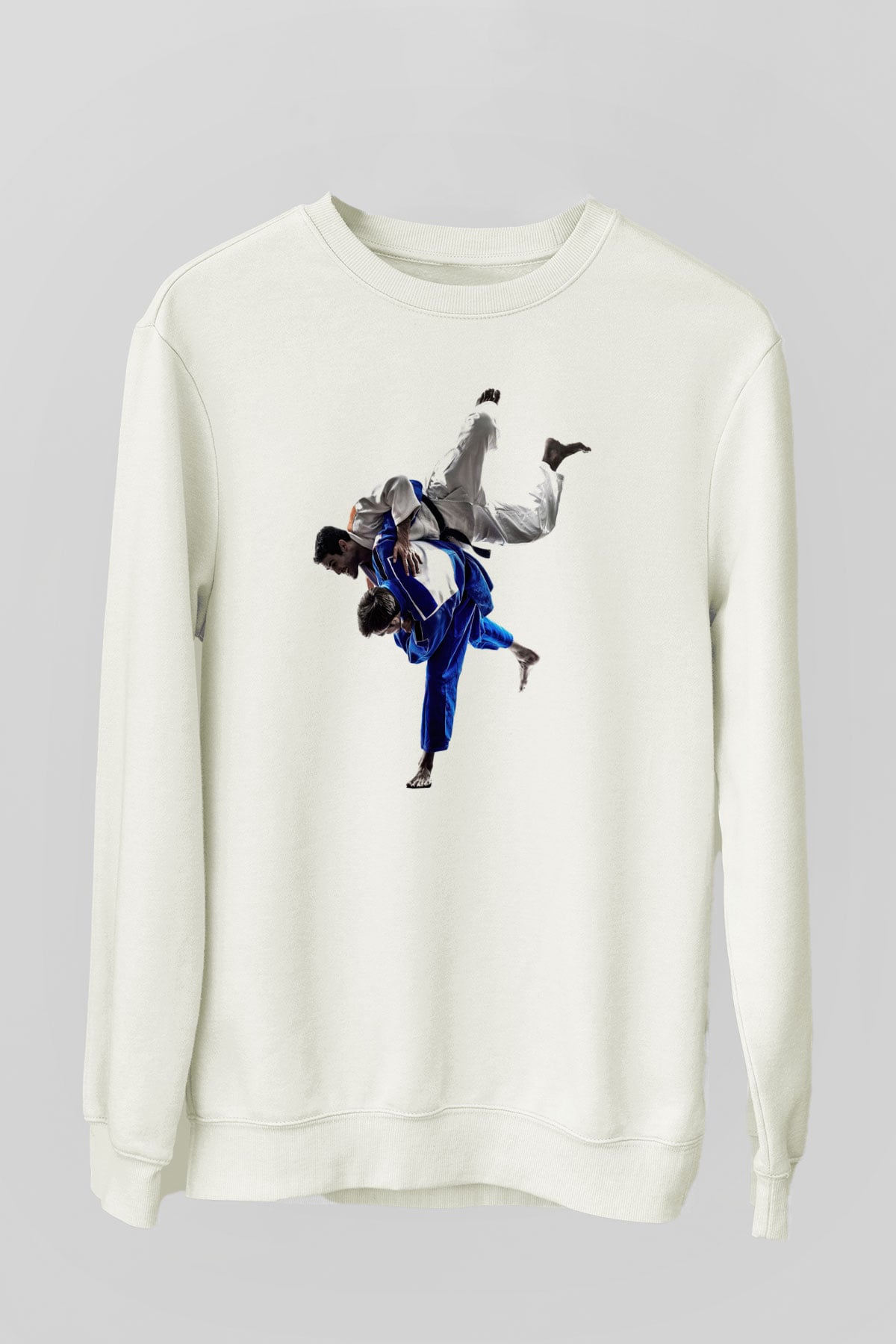 Judo Beyaz Unisex Sweatshirt
