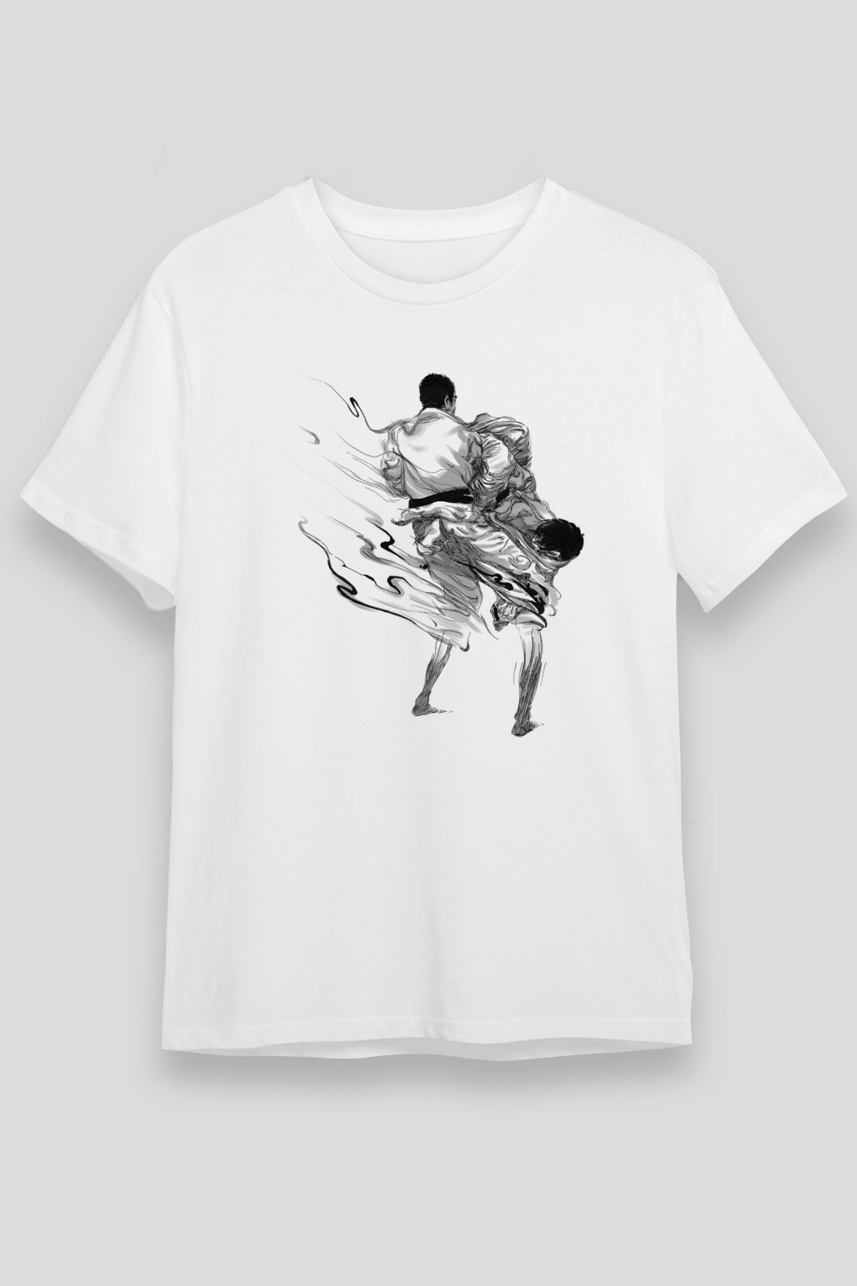 Judo Beyaz Unisex Tişört T-Shirt - TişörtFabrikası