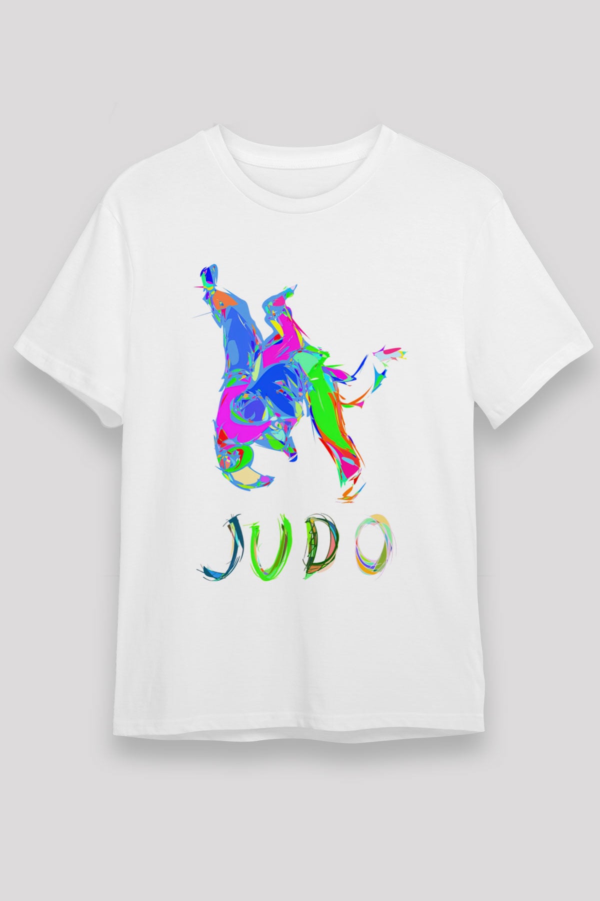Judo Beyaz Unisex Tişört T-Shirt - TişörtFabrikası