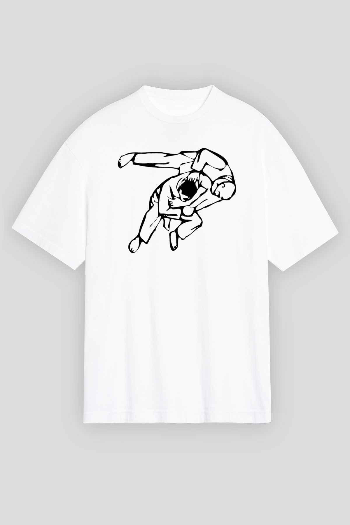 Judo Beyaz Unisex Tişört T-Shirt - TişörtFabrikası