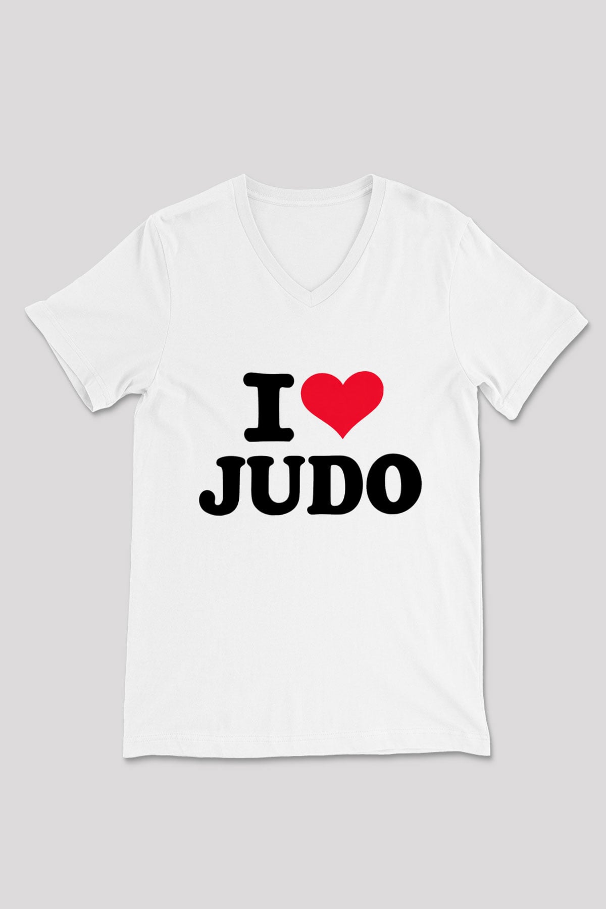 Judo Beyaz Unisex V Yaka Tişört