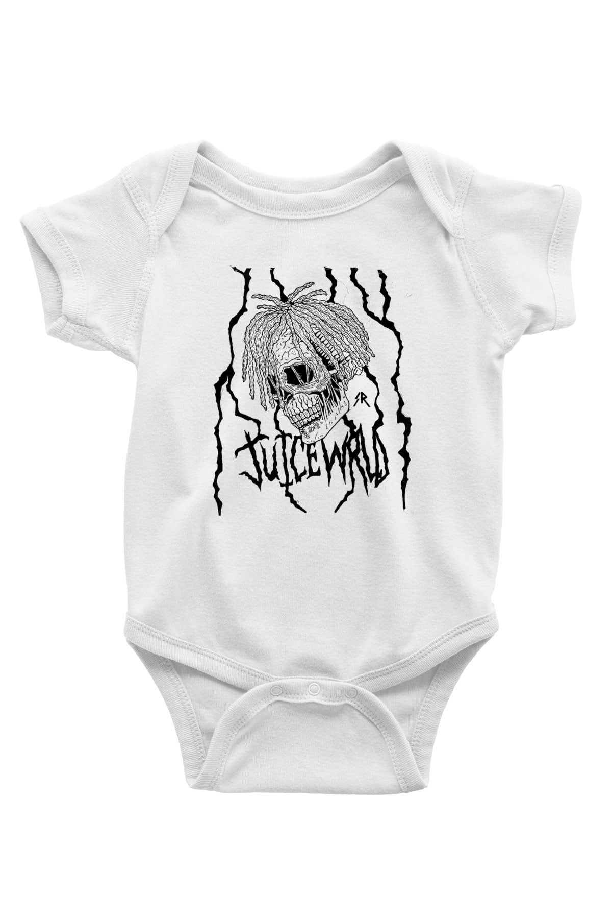 Juice Wrld Baskılı Beyaz Unisex Bebek Body - Zıbın