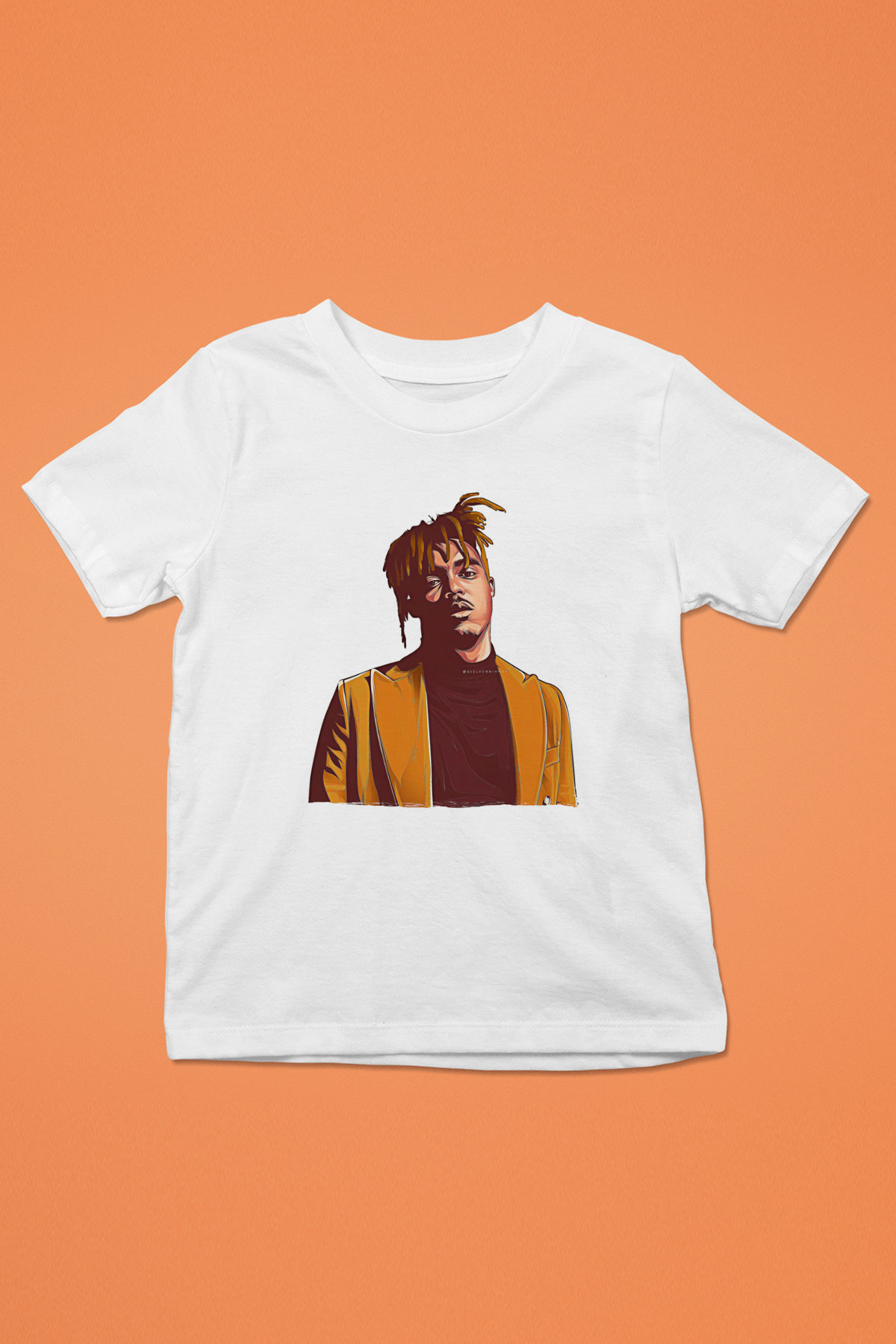 Juice Wrld Baskılı Beyaz Unisex Beyaz Çocuk Tişört - Tshirt