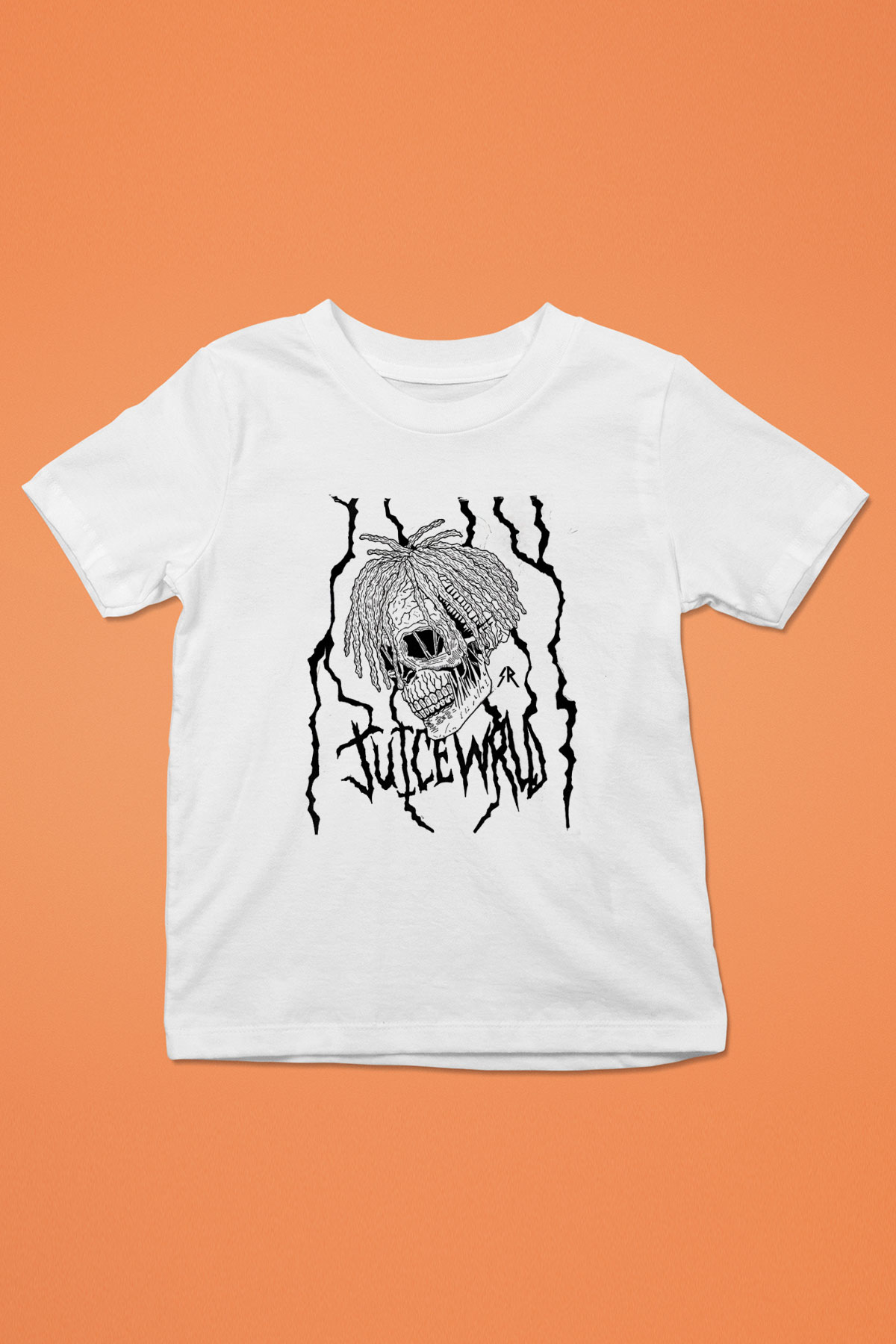 Juice Wrld Baskılı Beyaz Unisex Beyaz Çocuk Tişört - Tshirt