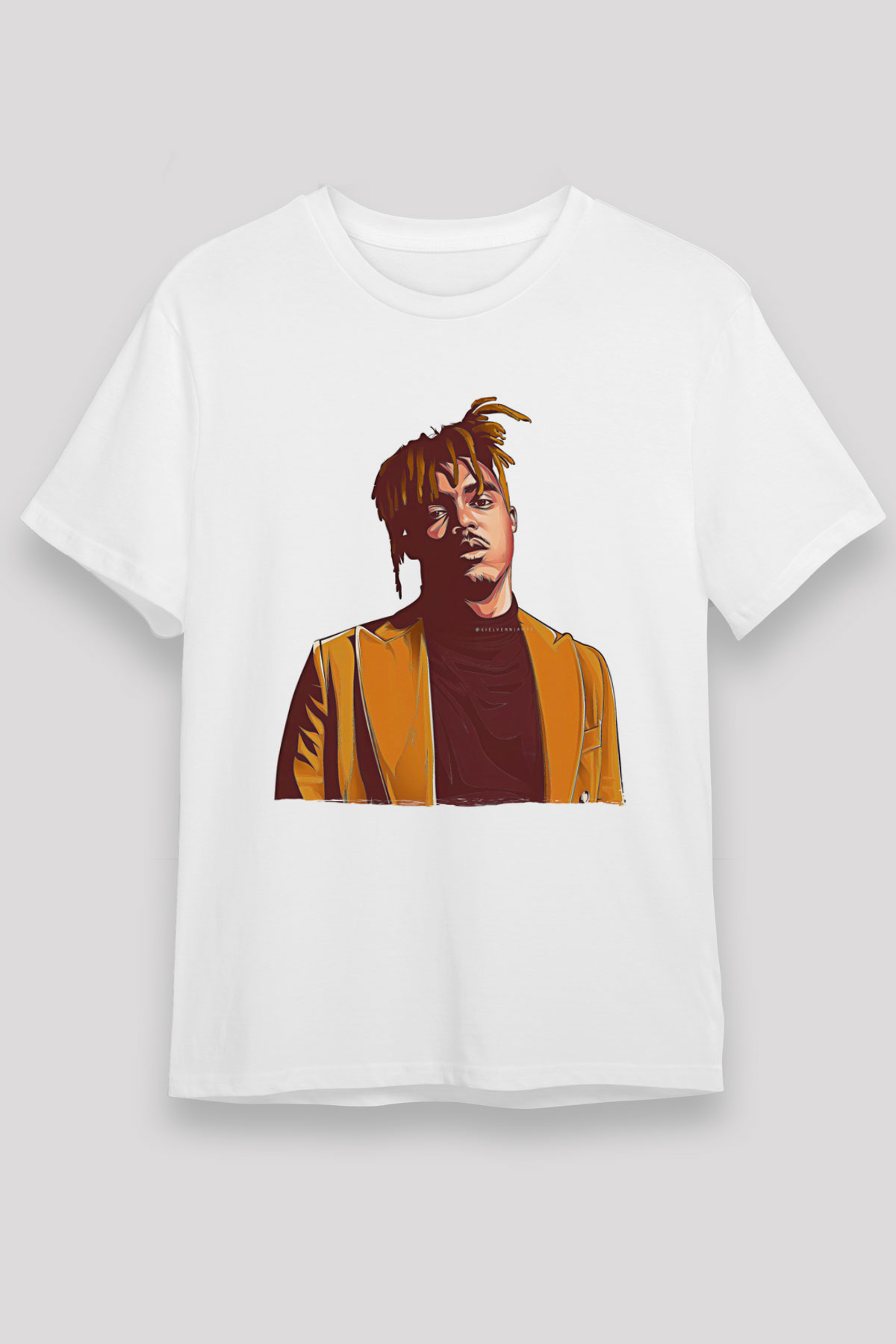 Juice Wrld Baskılı Unisex Beyaz Tişört - Tshirt