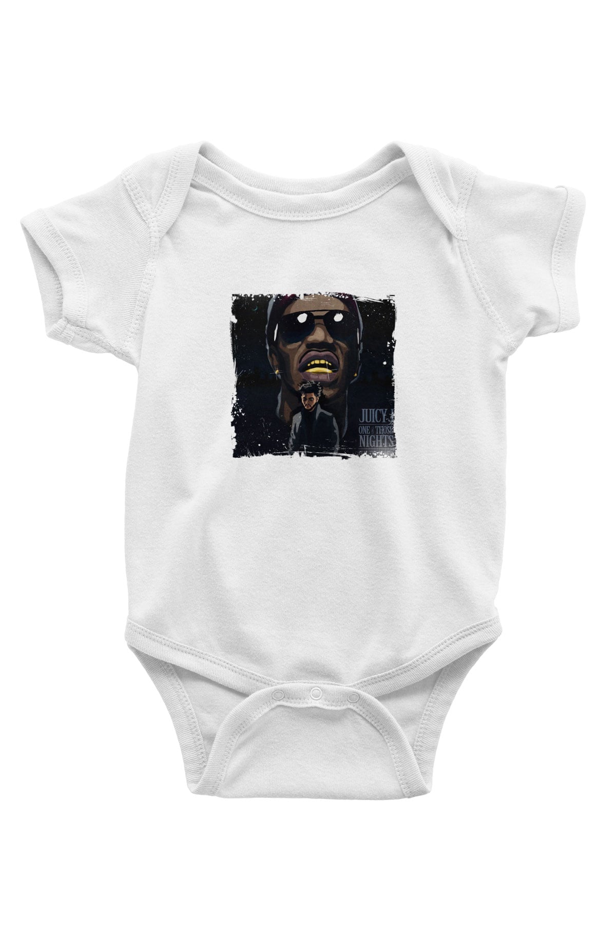 Juicy J Baskılı Unisex Beyaz Bebek Body - Zıbın