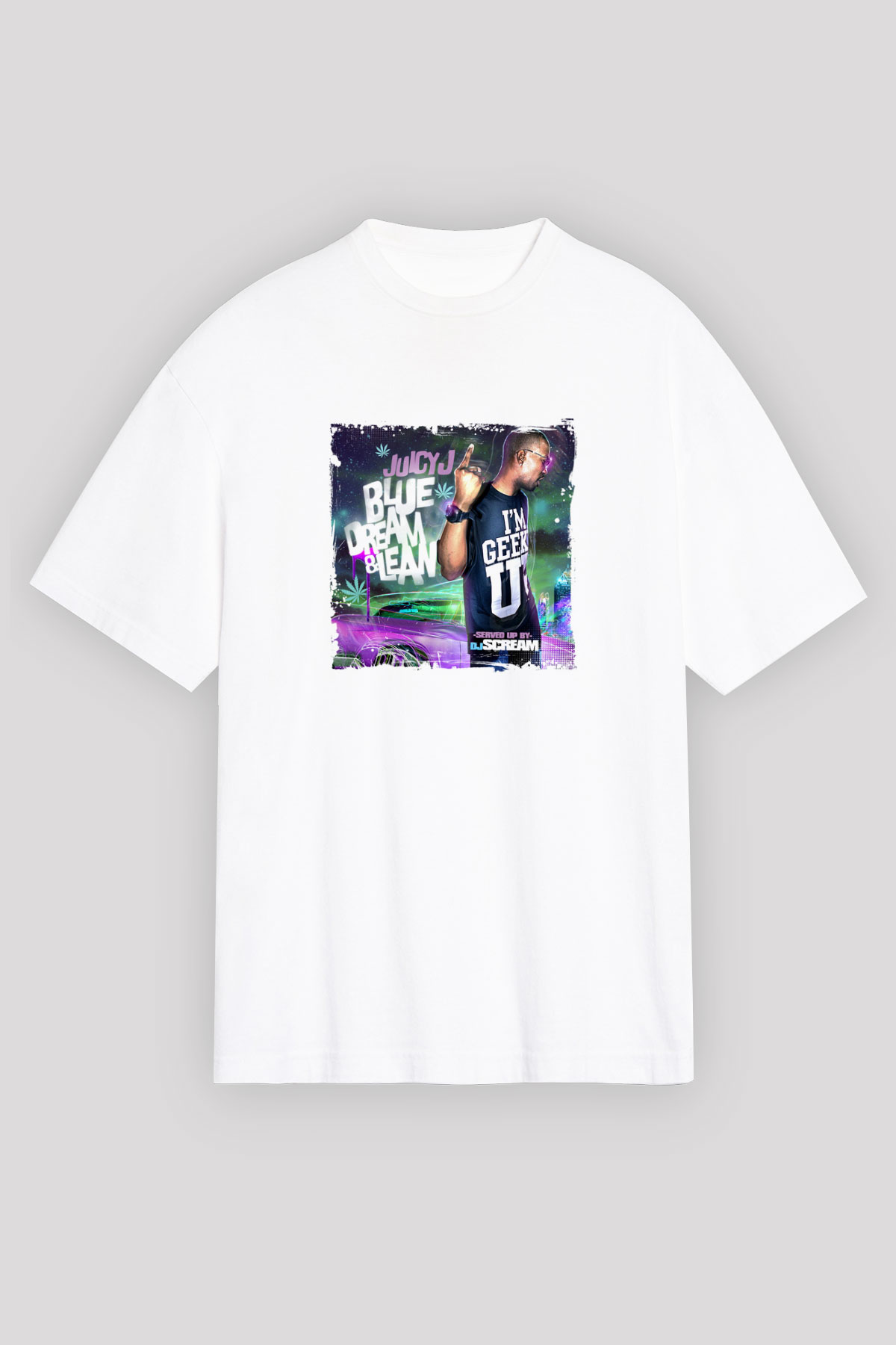 Juicy J Baskılı Unisex Beyaz Tişört