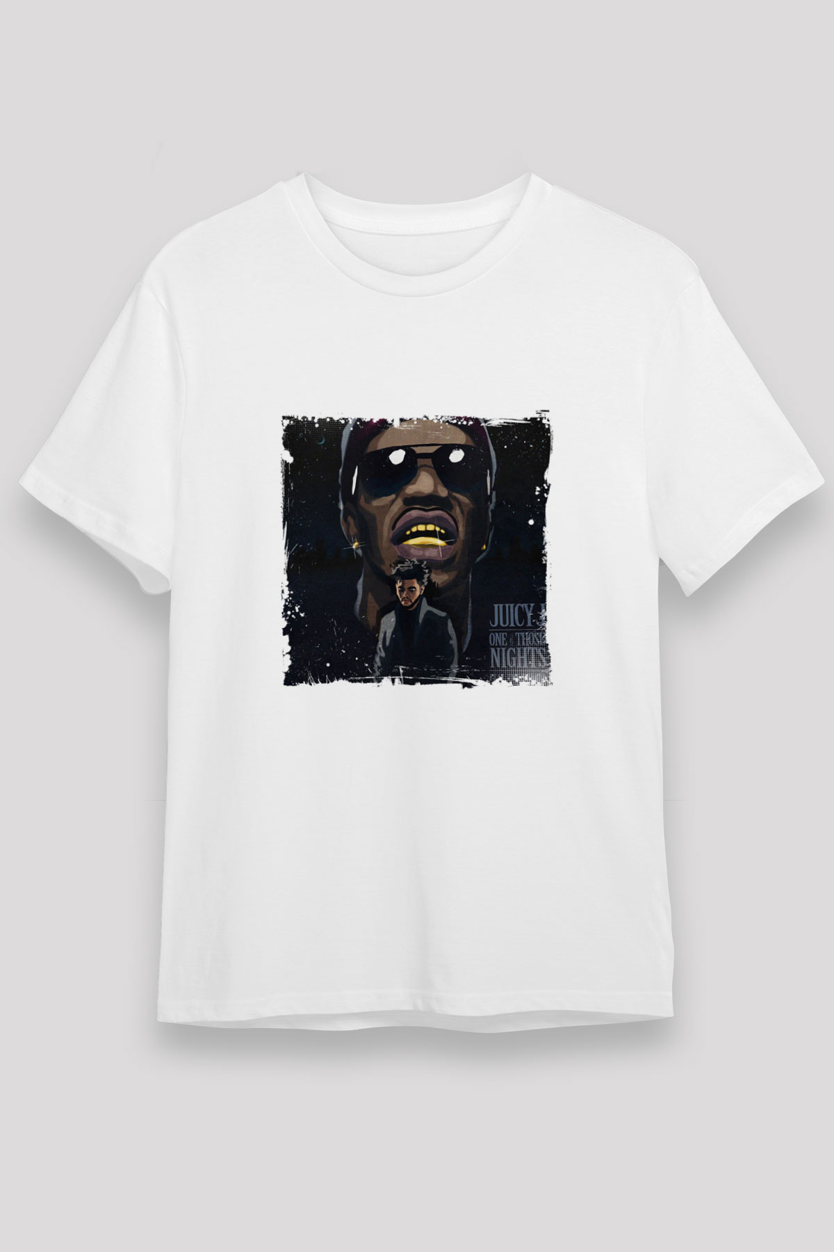 Juicy J Baskılı Unisex Beyaz Tişört