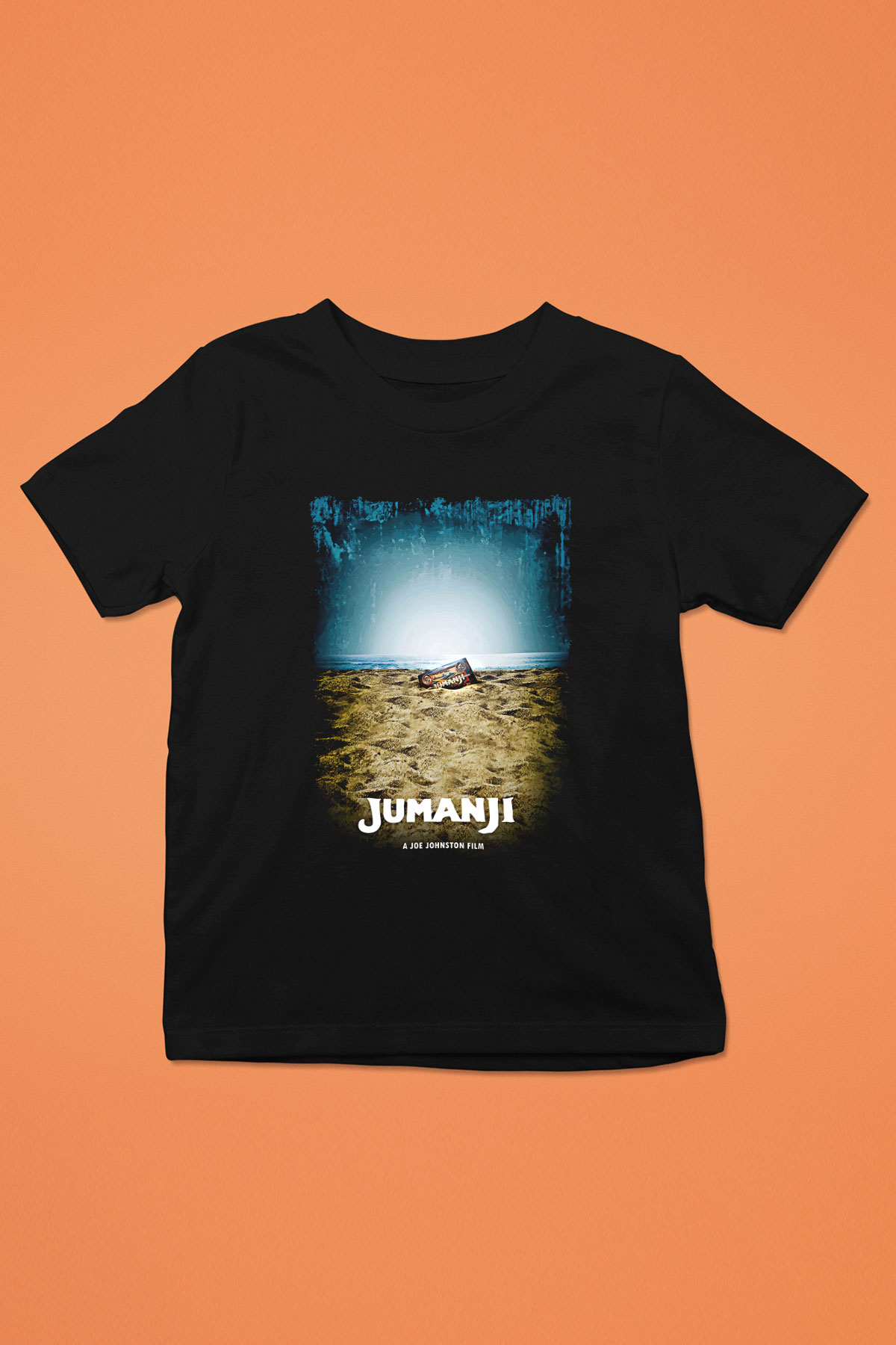 Jumanji Baskılı Unisex Siyah Çocuk Tişört - Tshirt