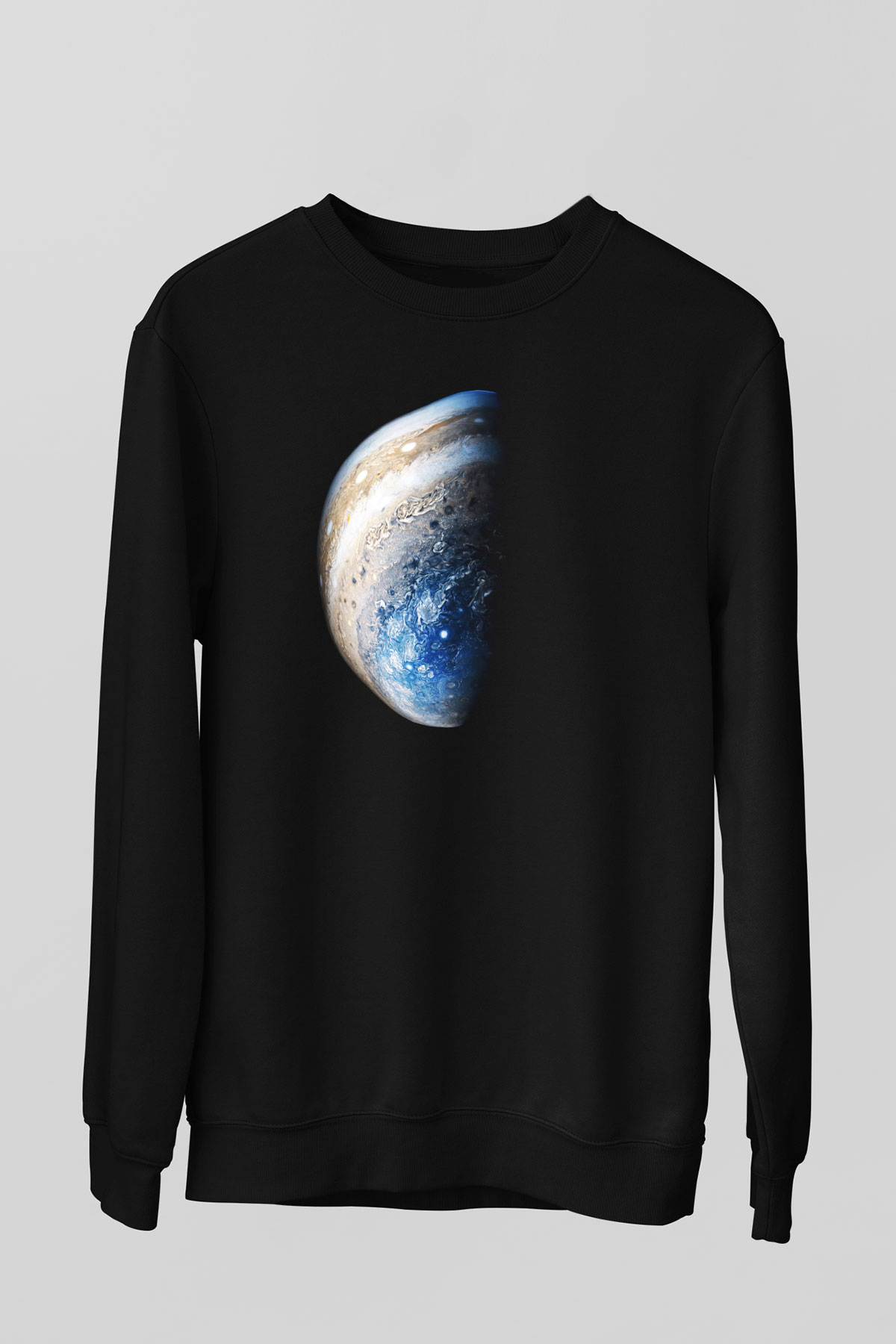 Jüpiter Siyah Unisex Sweatshirt