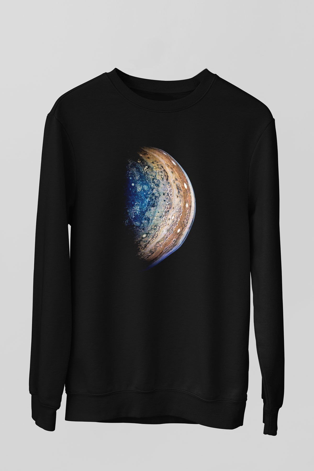 Jüpiter Siyah Unisex Sweatshirt