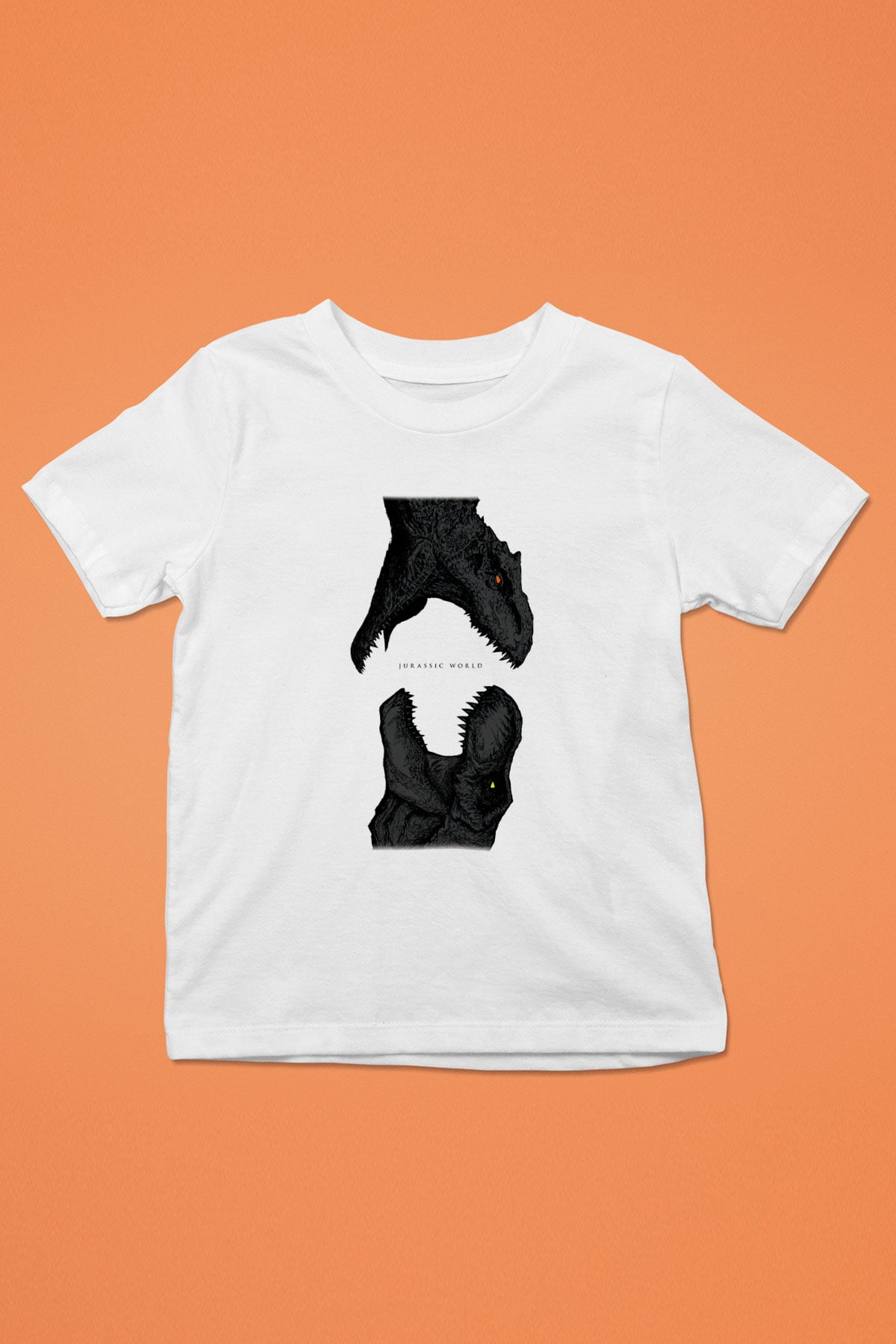 Jurassic Park Baskılı Beyaz Unisex Çocuk Tişört