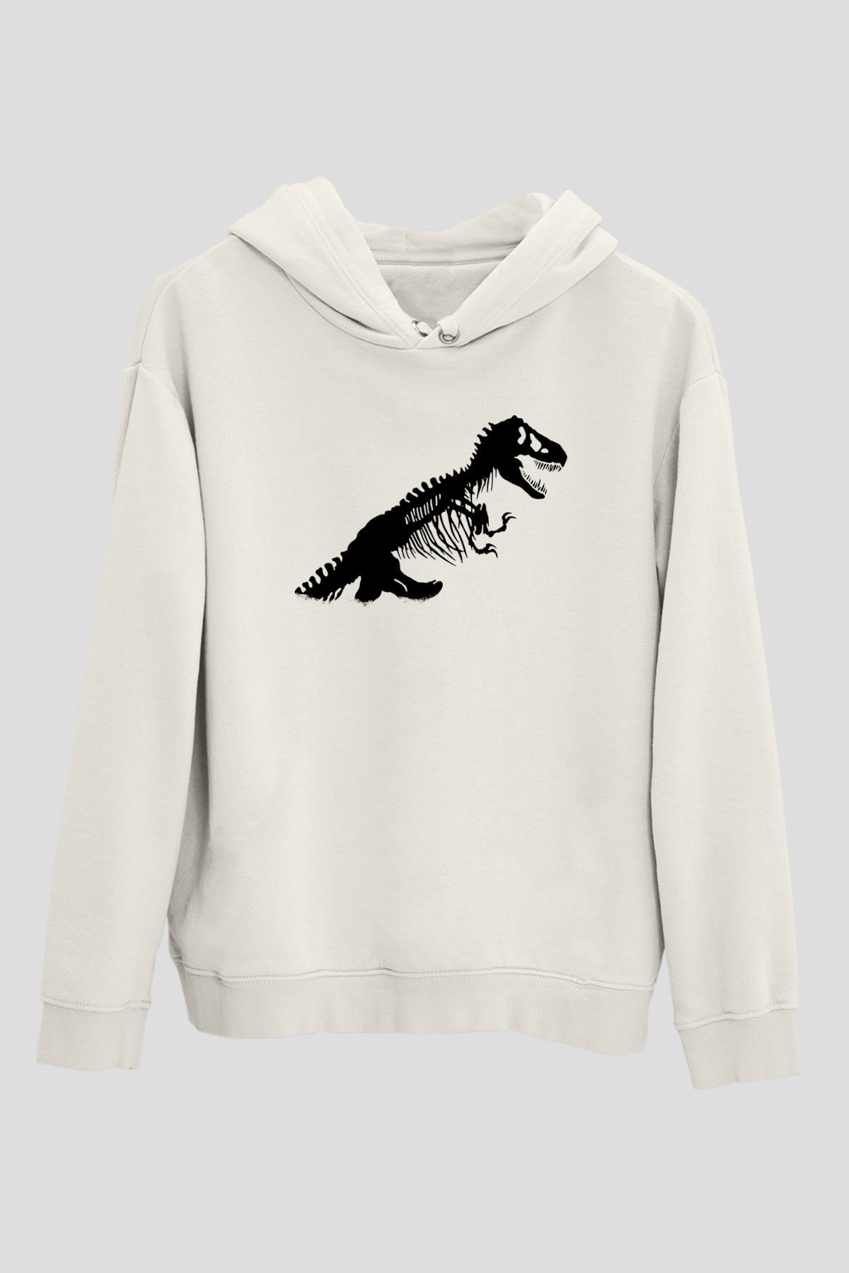 Jurassic Park Beyaz Unisex Hoodie