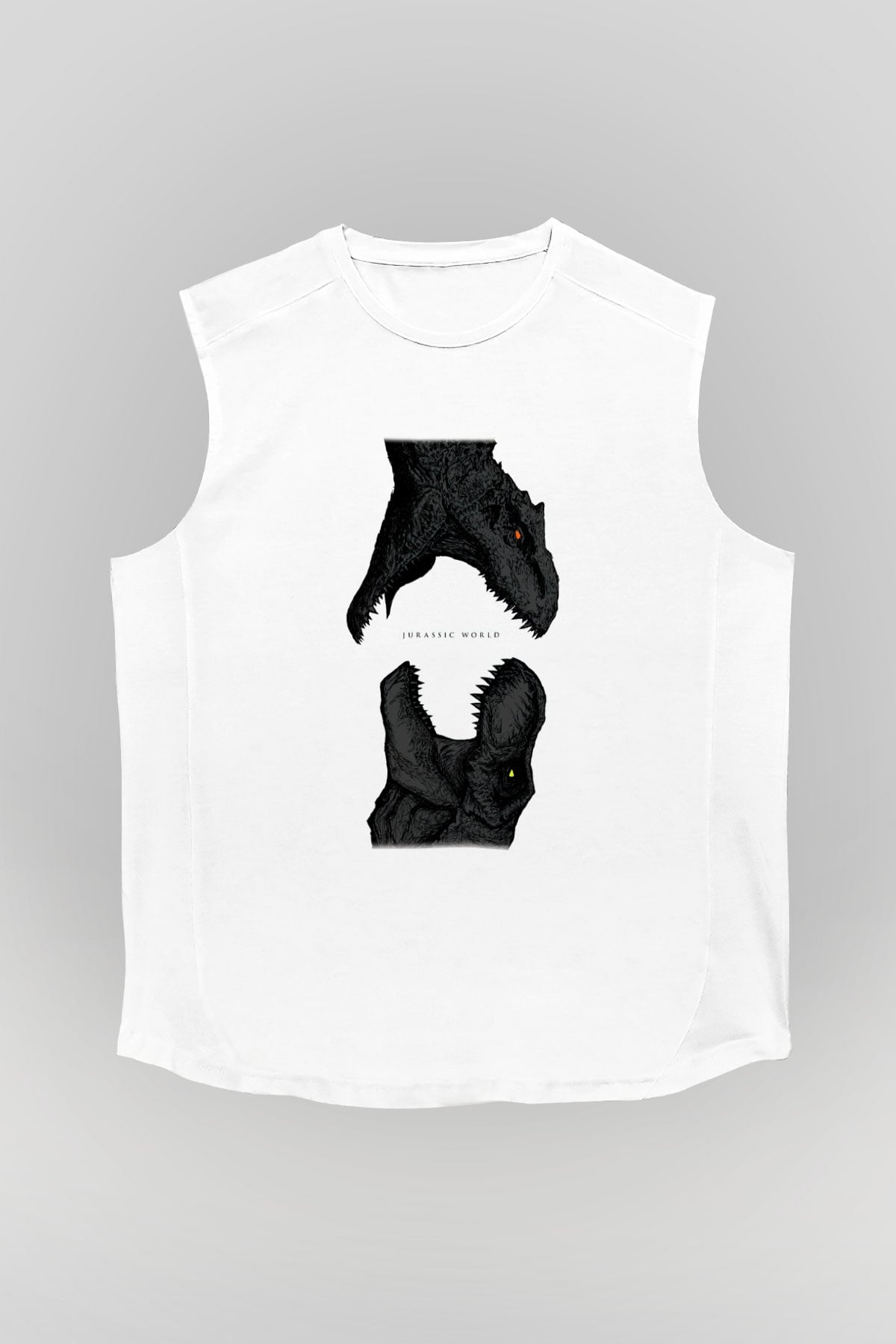Jurassic Park Beyaz Unisex Kolsuz Tişört