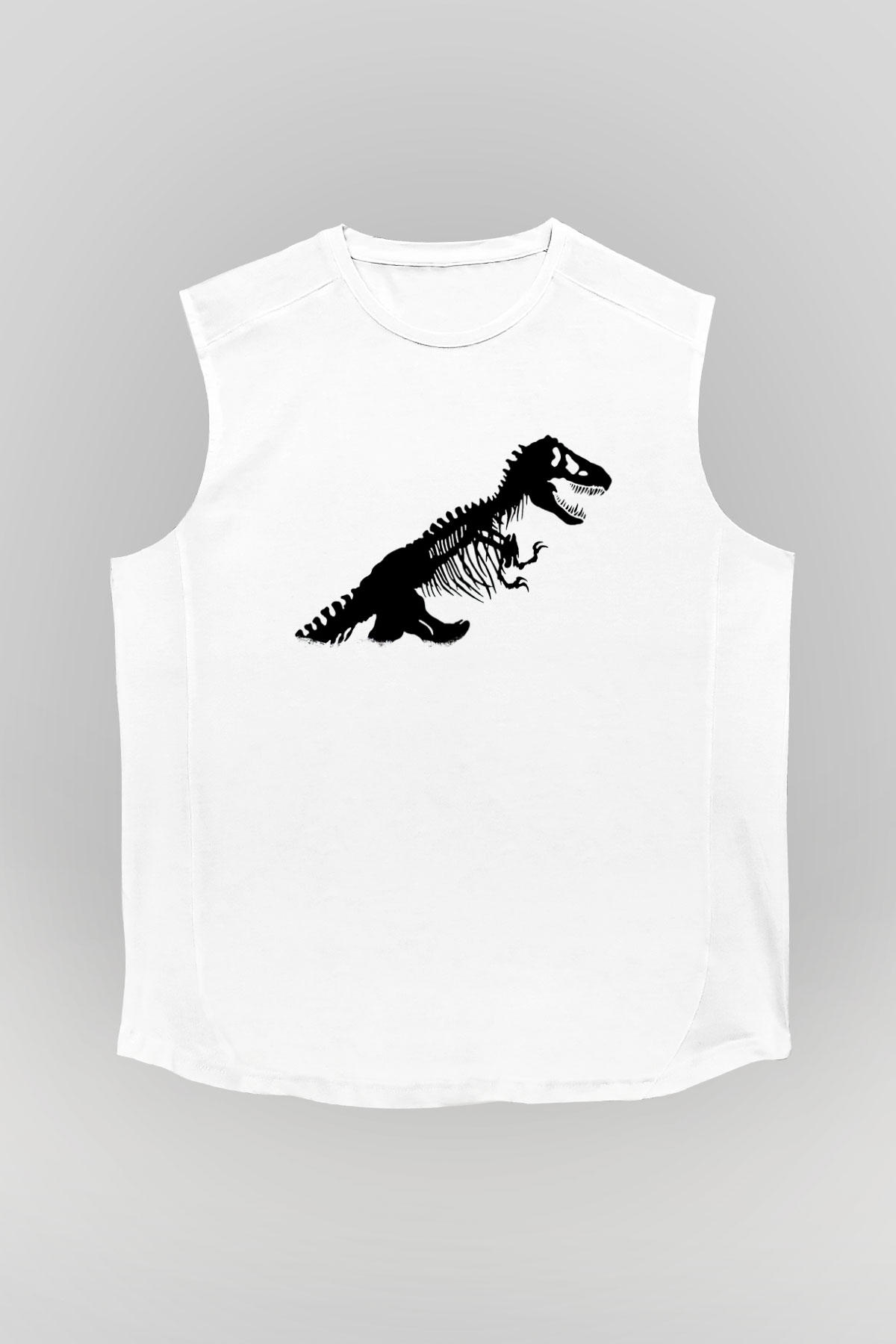 Jurassic Park Beyaz Unisex Kolsuz Tişört