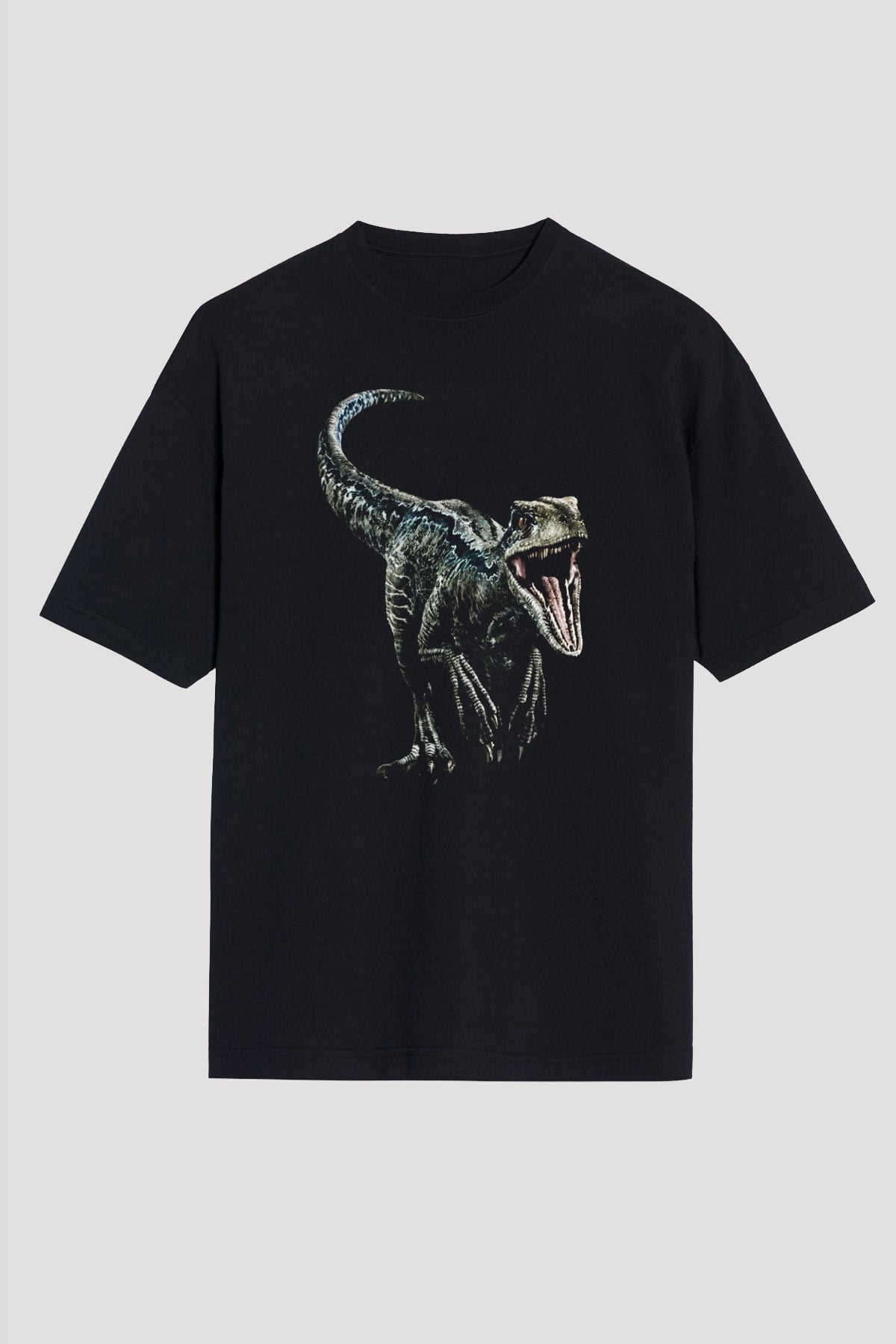 Jurassic Park Siyah Unisex Oversize Tişört T-Shirt