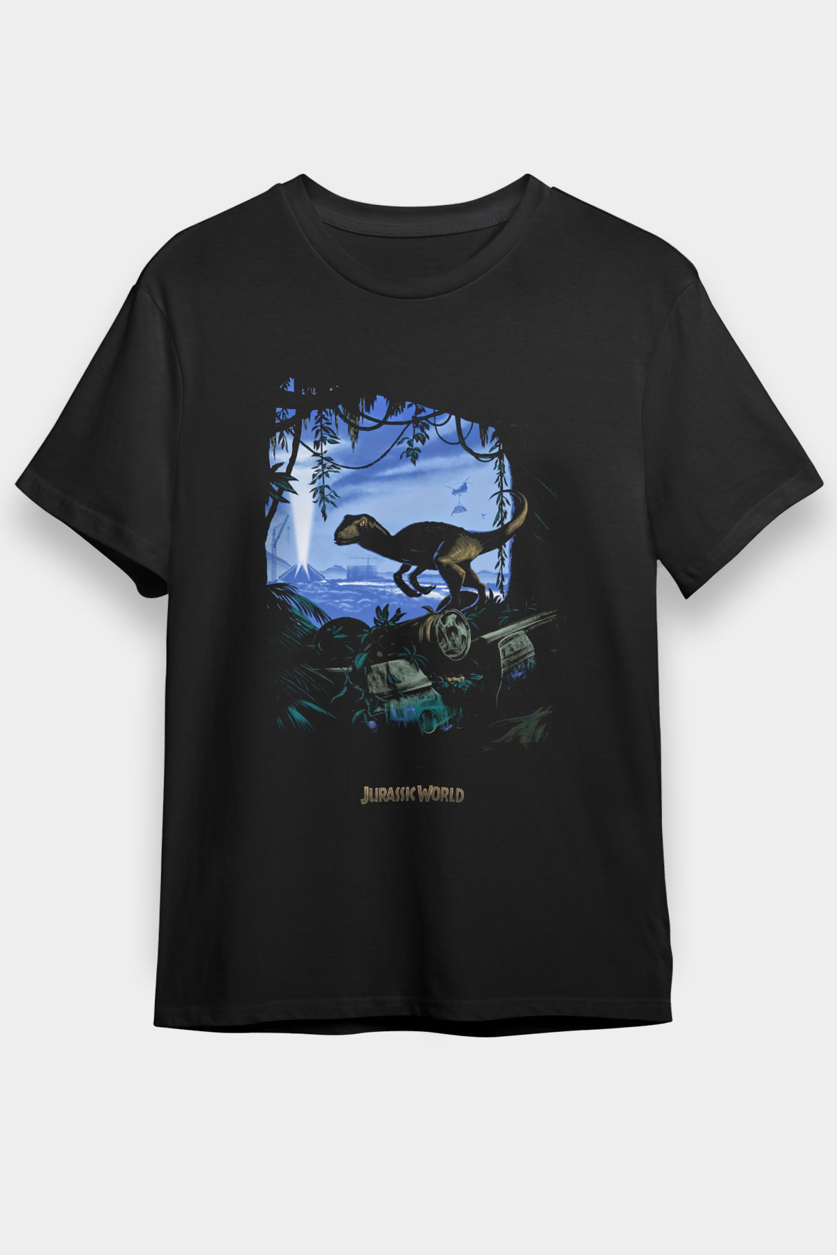 Jurassic Park Siyah Unisex Graphic Tee - STREETWEAR