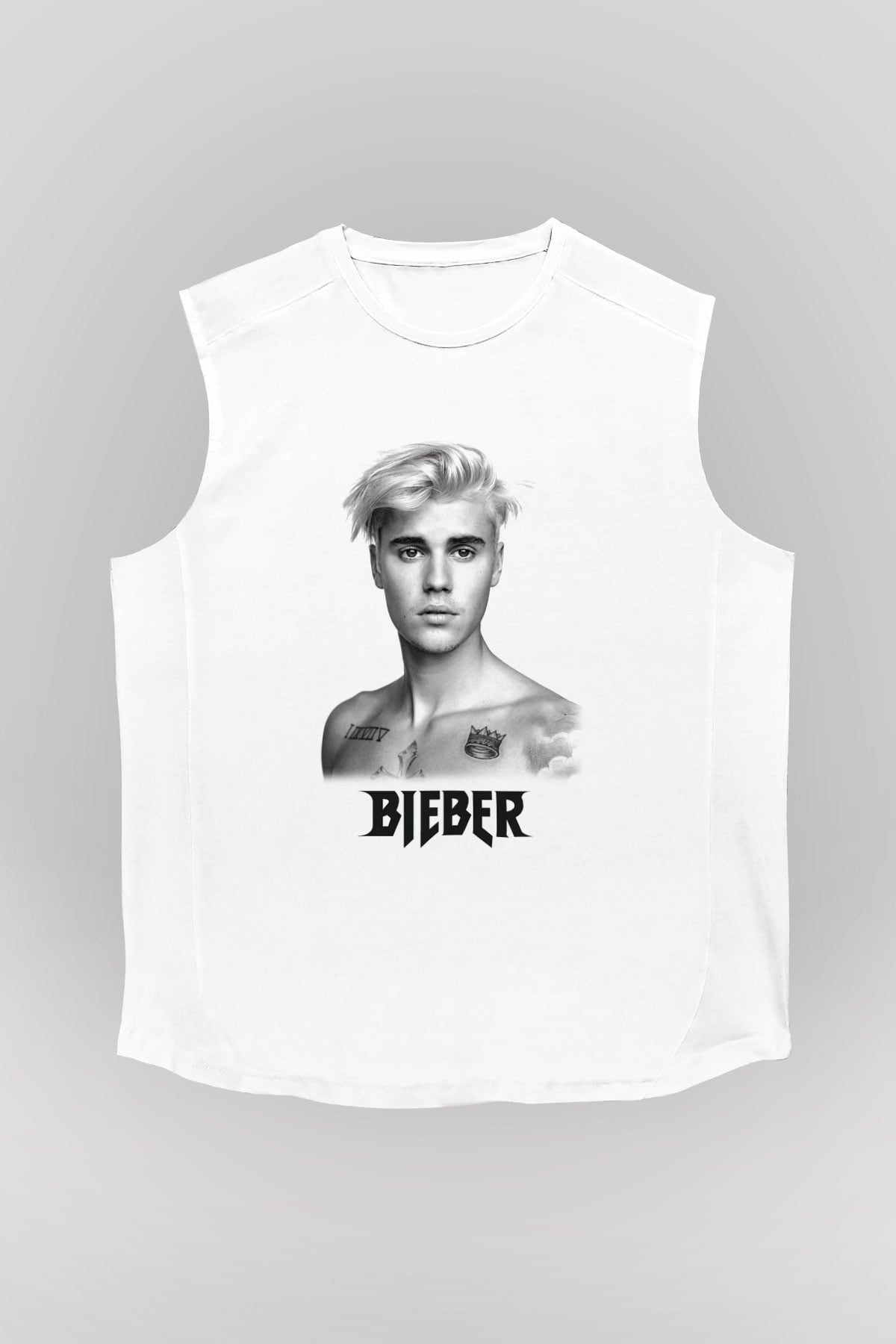 Justin Bieber Beyaz Unisex Kolsuz Tişört