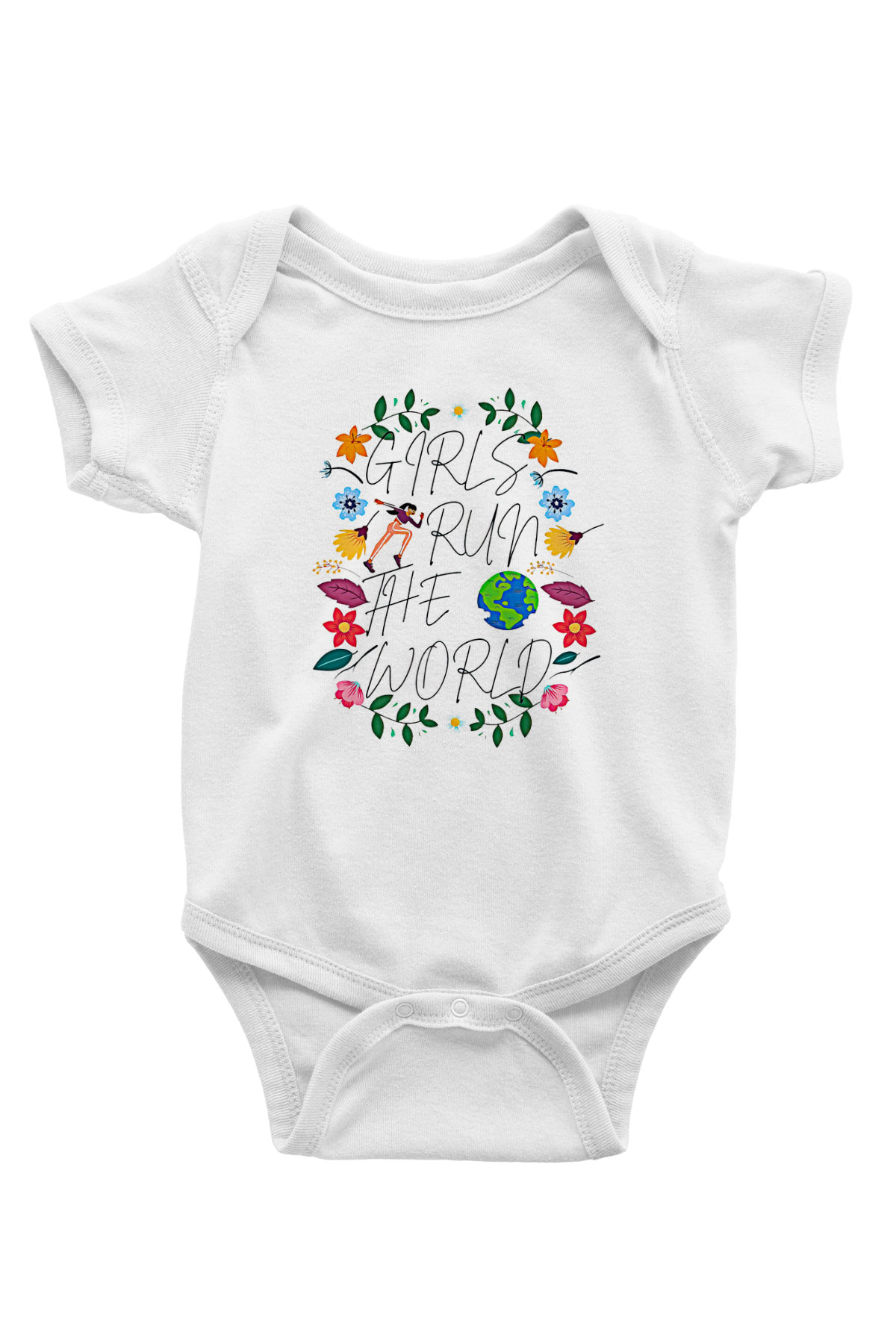 Kadınlar Günü Baskılı Beyaz Unisex Bebek Body - Zıbın