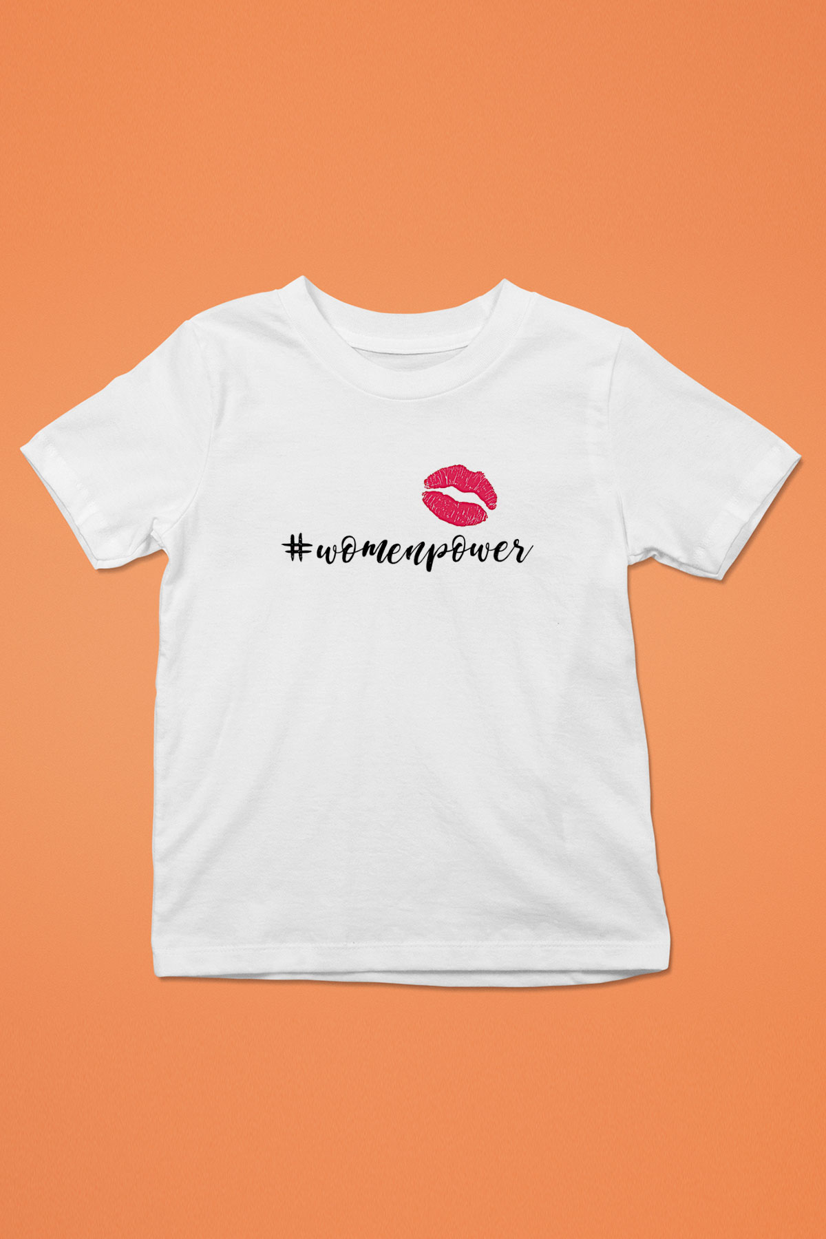 Kadınlar Günü Baskılı Beyaz Unisex Beyaz Çocuk Tişört - Tshirt