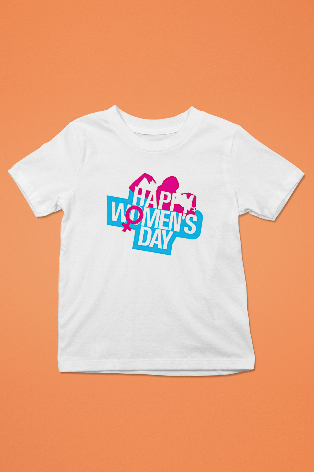 Kadınlar Günü Baskılı Beyaz Unisex Beyaz Çocuk Tişört - Tshirt