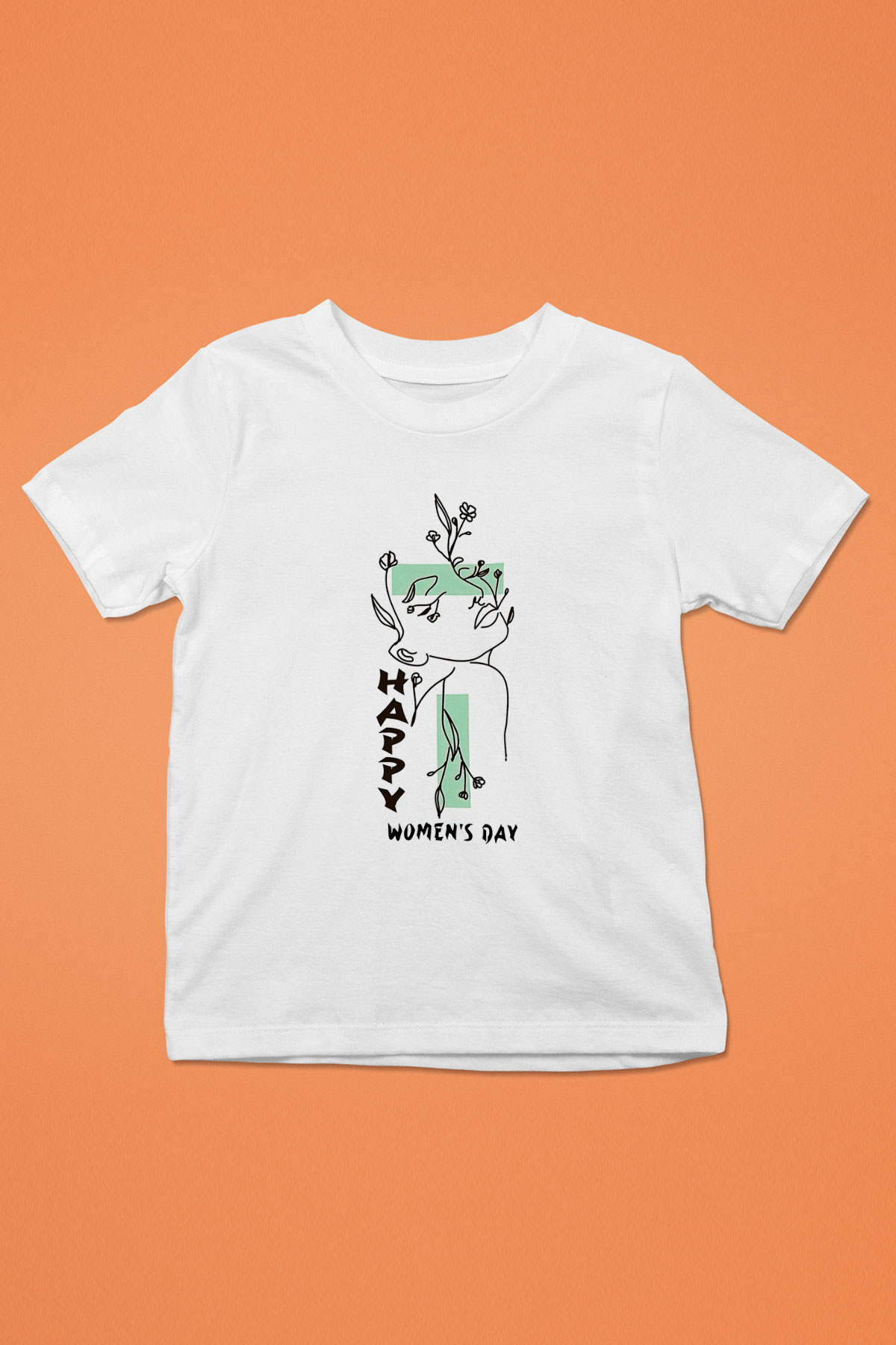 Kadınlar Günü Baskılı Beyaz Unisex Beyaz Çocuk Tişört - Tshirt