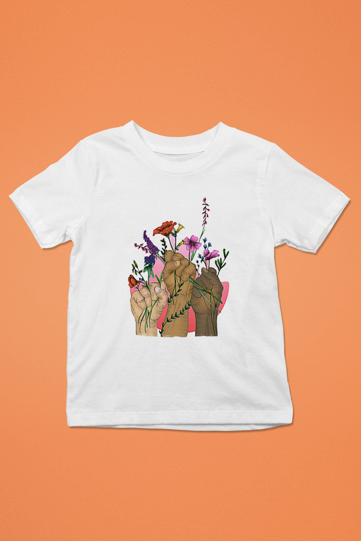 Kadınlar Günü Baskılı Beyaz Unisex Beyaz Çocuk Tişört - Tshirt
