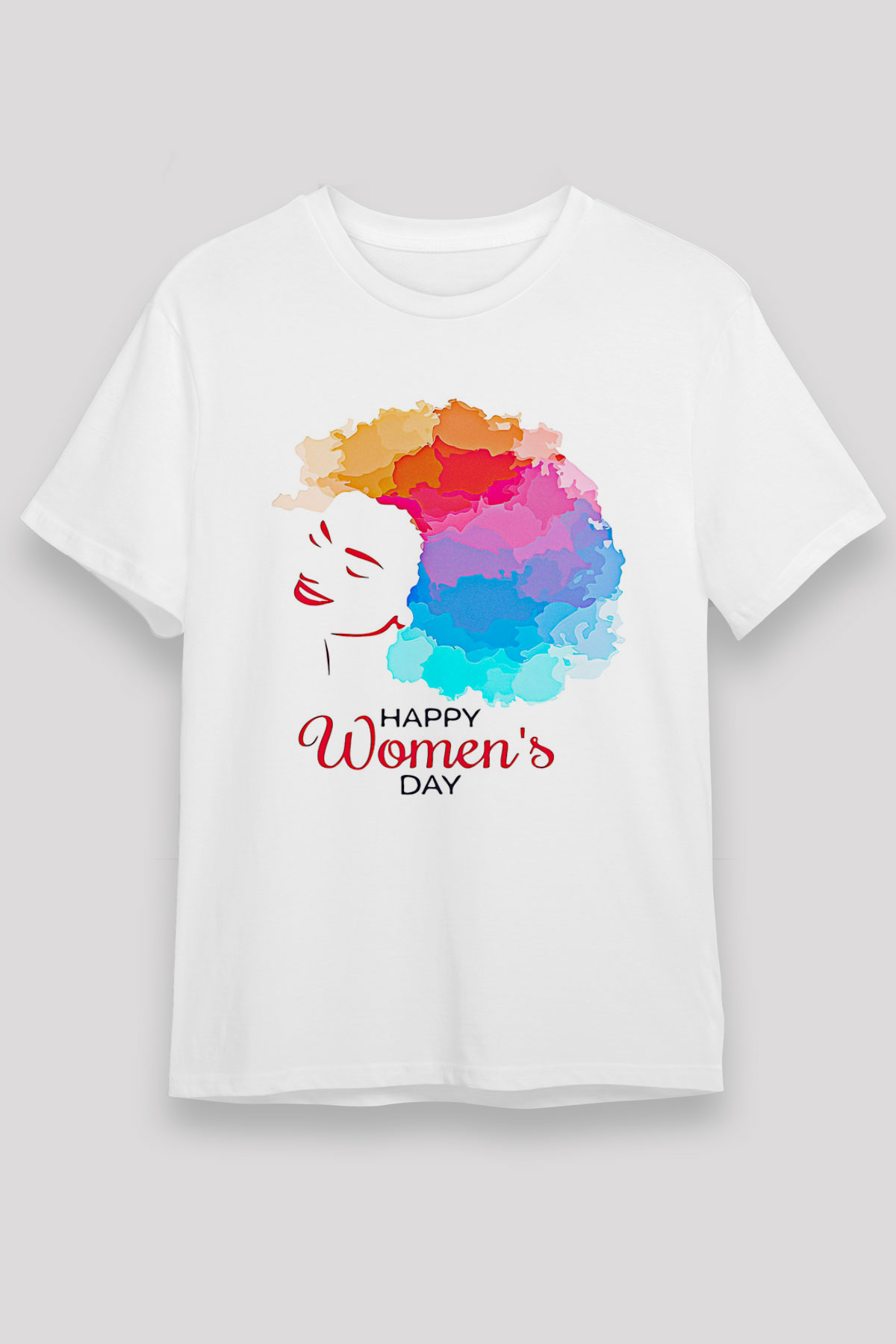 Kadınlar Günü Baskılı Unisex Beyaz Tişört - Tshirt