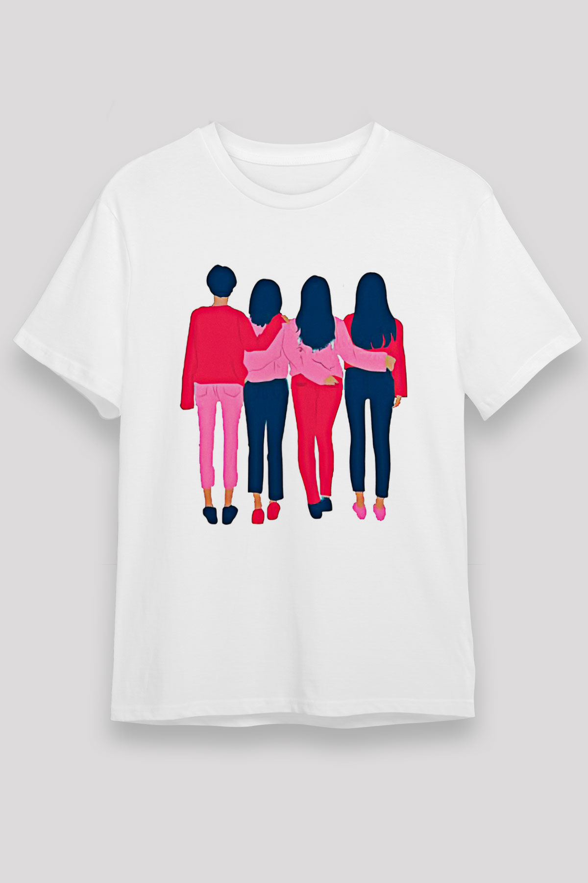 Kadınlar Günü Baskılı Unisex Beyaz Tişört - Tshirt