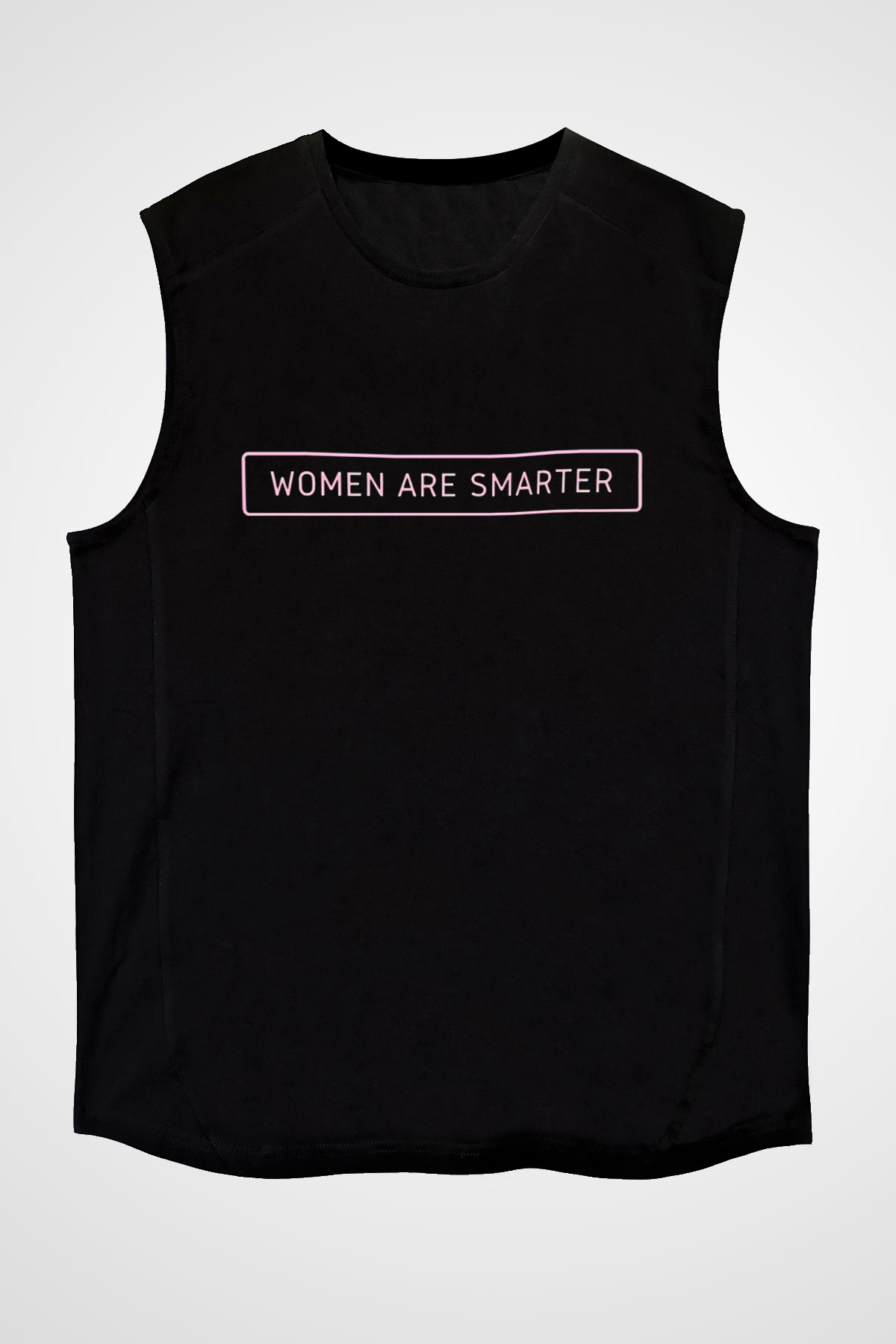 Kadınlar Günü Baskılı Unisex Siyah Kolsuz Tişört - Tshirt