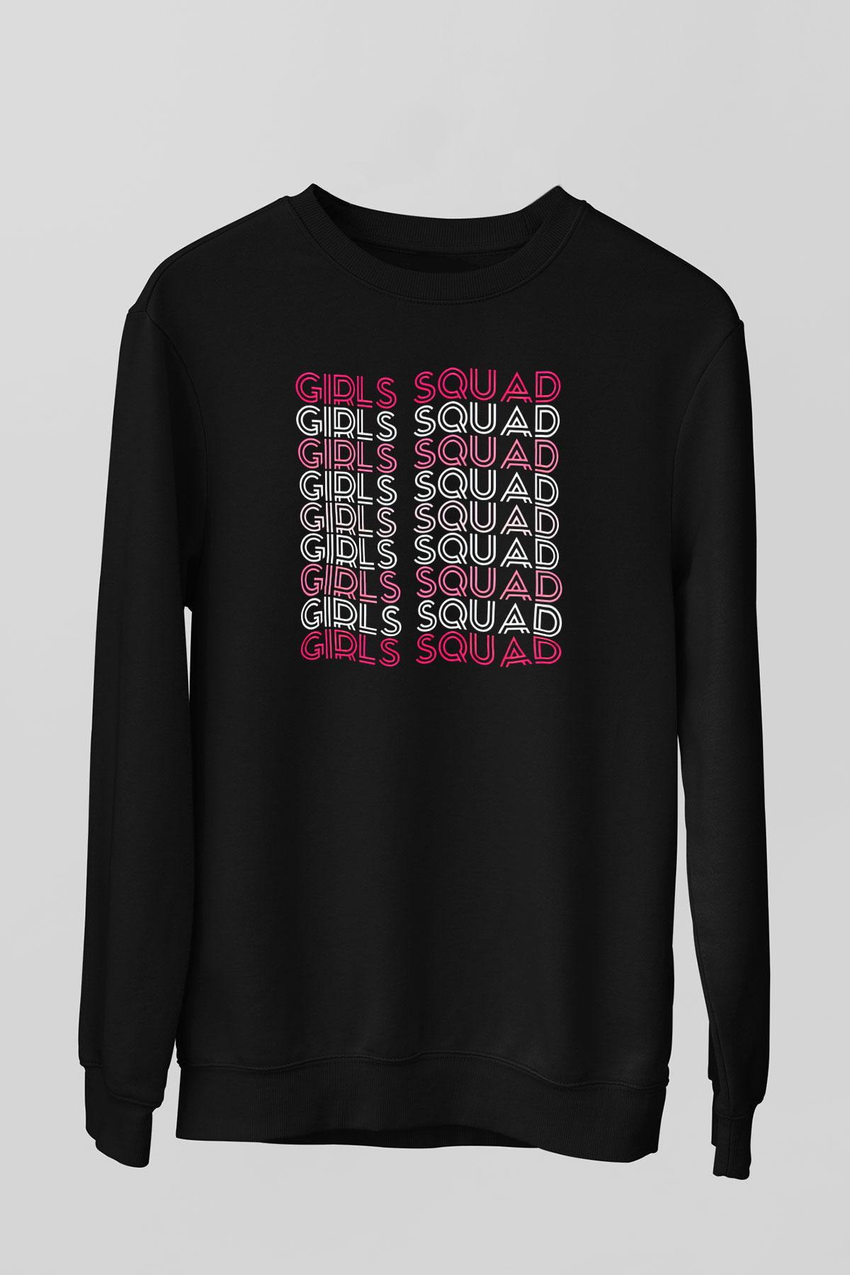 Kadınlar Günü Baskılı Unisex Siyah Sweatshirt