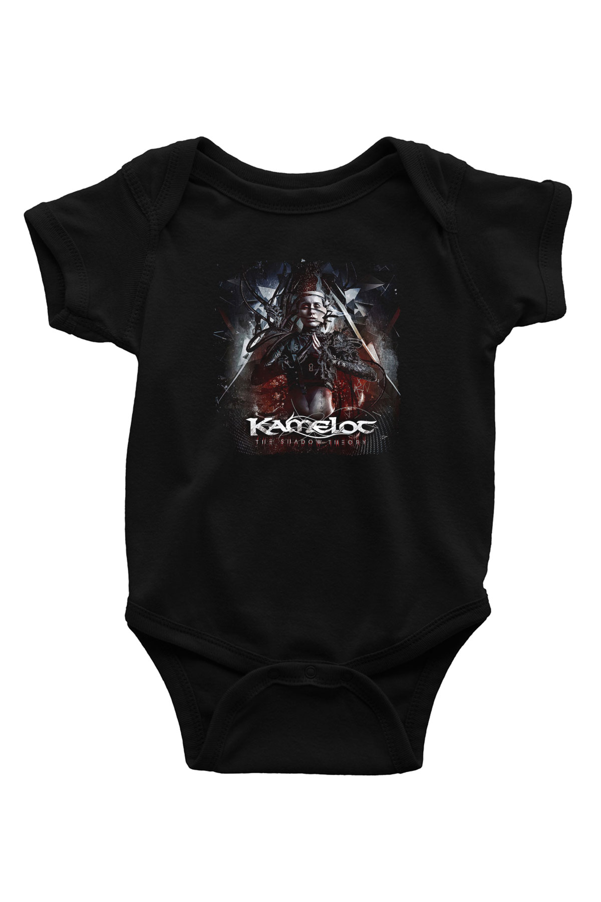 Kamelot Baskılı Unisex Siyah Bebek Body - Zıbın